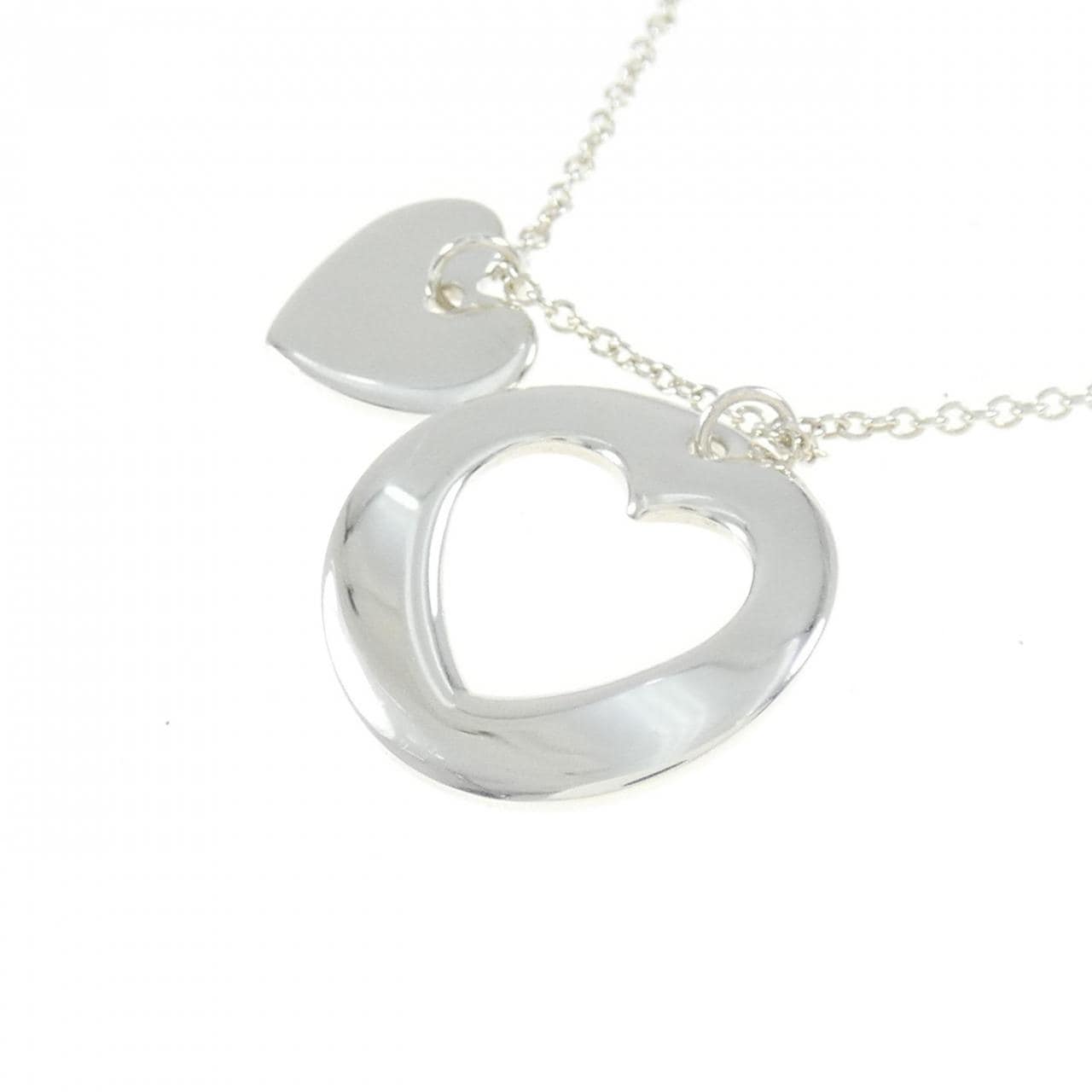 TIFFANY double stencil heart necklace