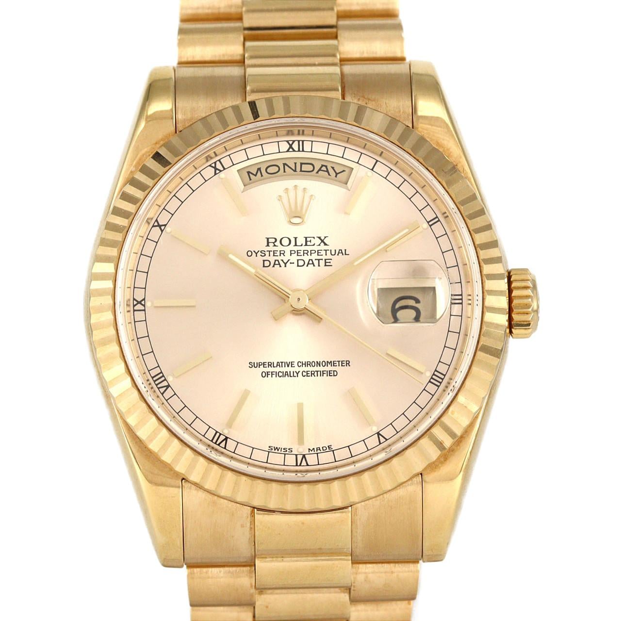 【ノーメンテナンス還元価格】ロレックス デイデイト 118238 YG 自動巻 P番