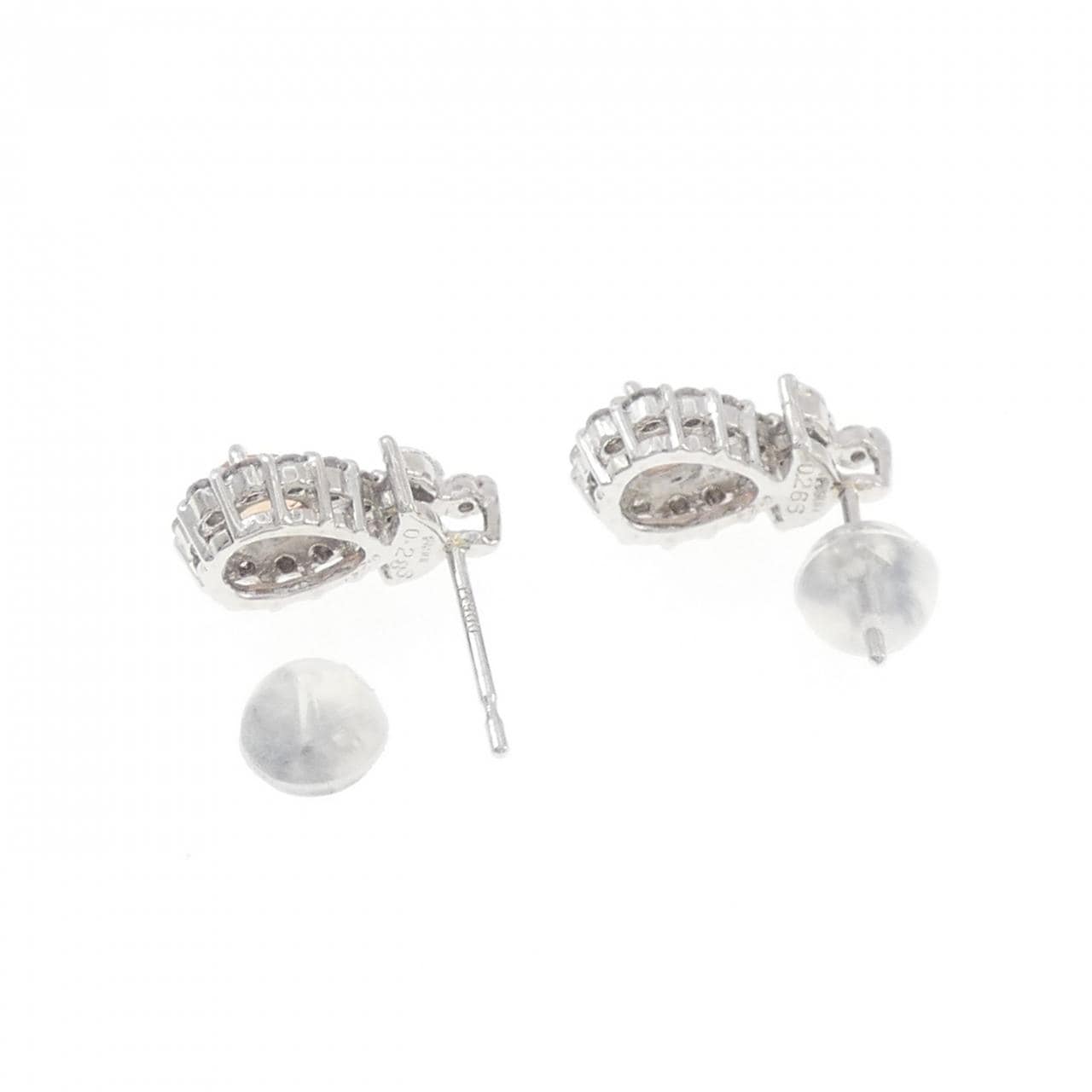 PT900 パパラチアサファイヤ ピアス 0.552CT