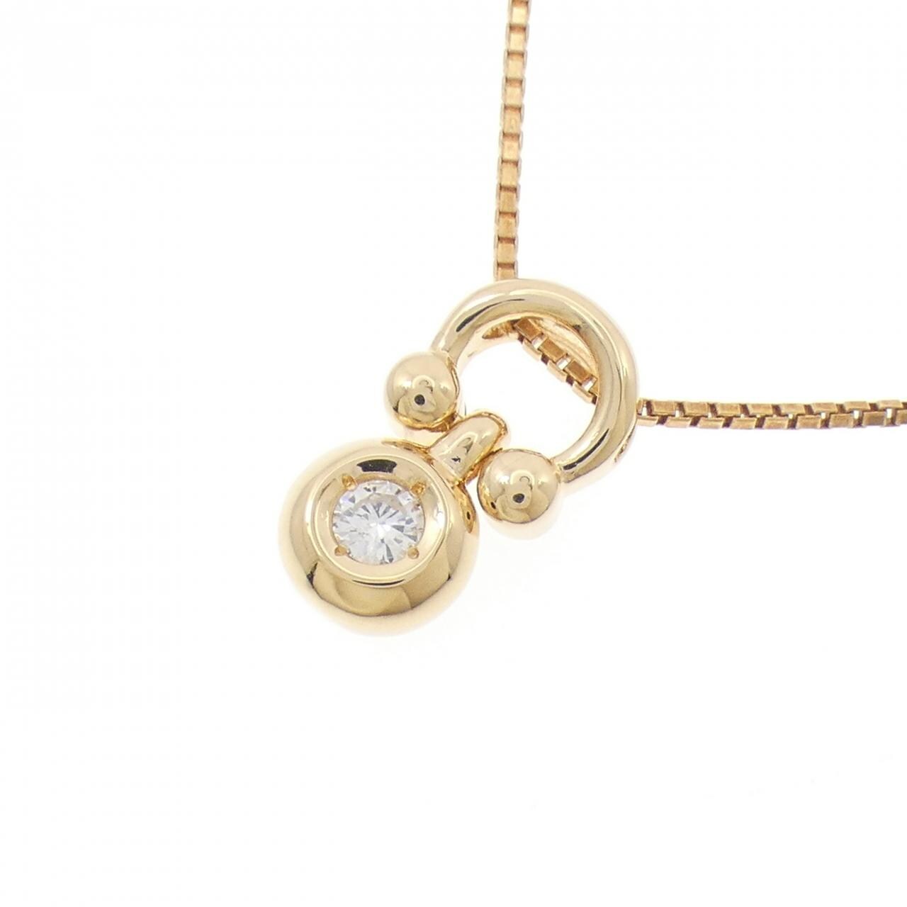 K18YG ダイヤモンド ネックレス 0.12CT