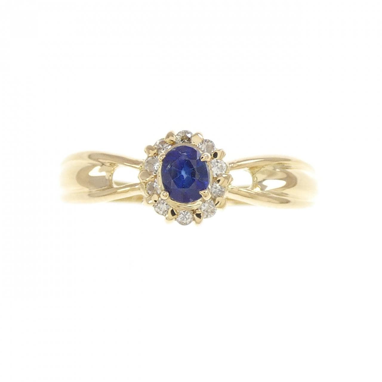 K18YG サファイヤ リング 0.16CT