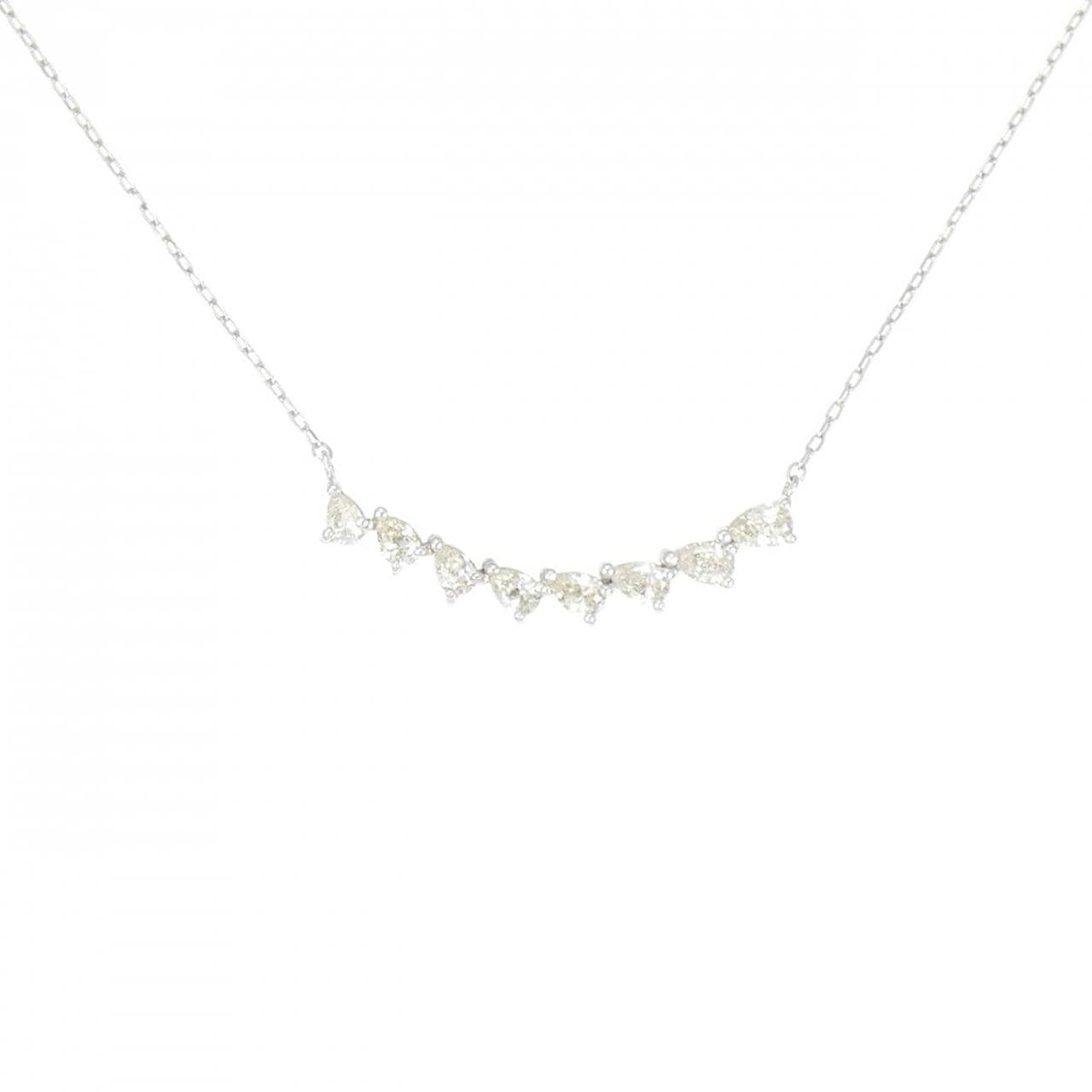 【新品】K18WG ダイヤモンド ネックレス 0.50CT