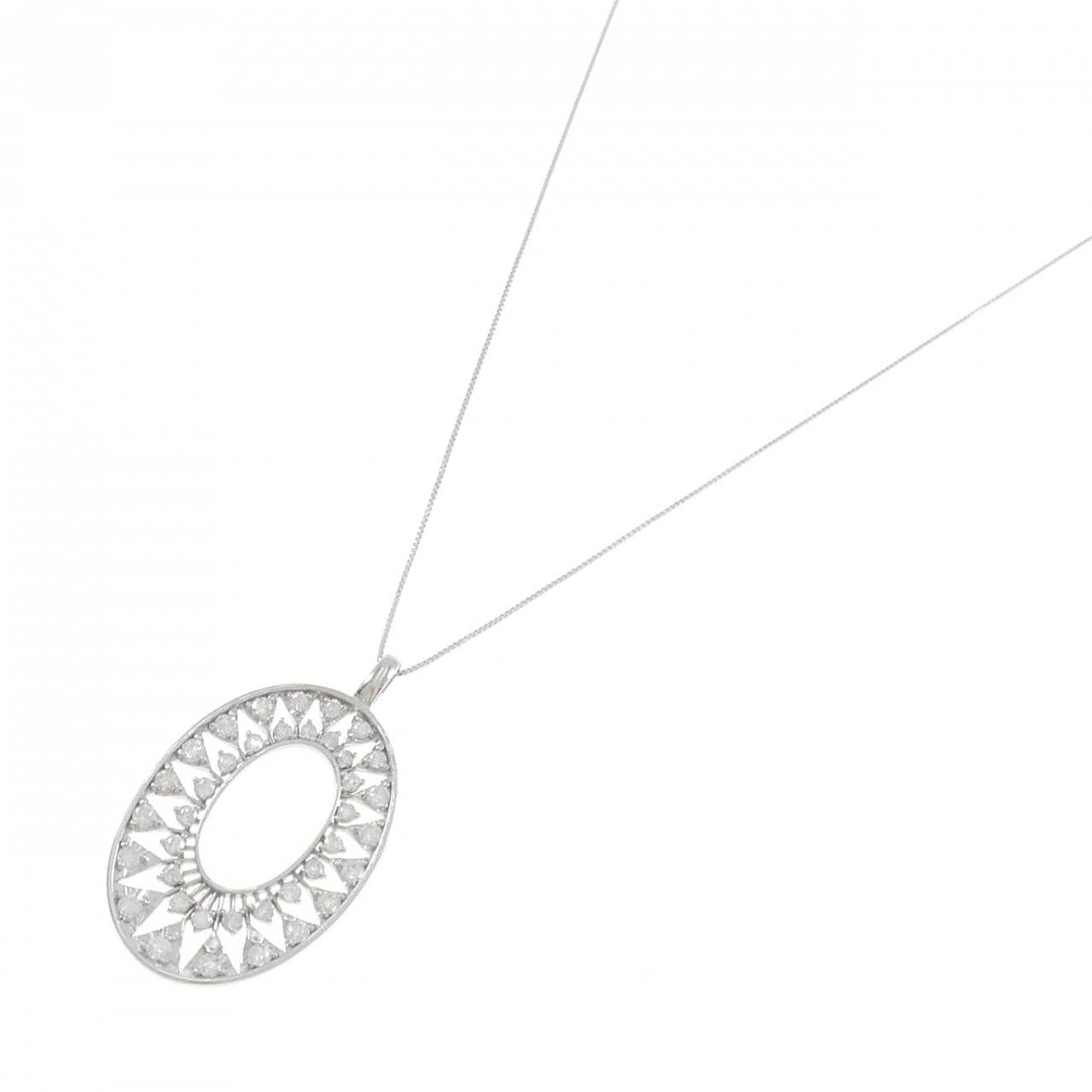 K18WG ダイヤモンド ネックレス 1.00CT