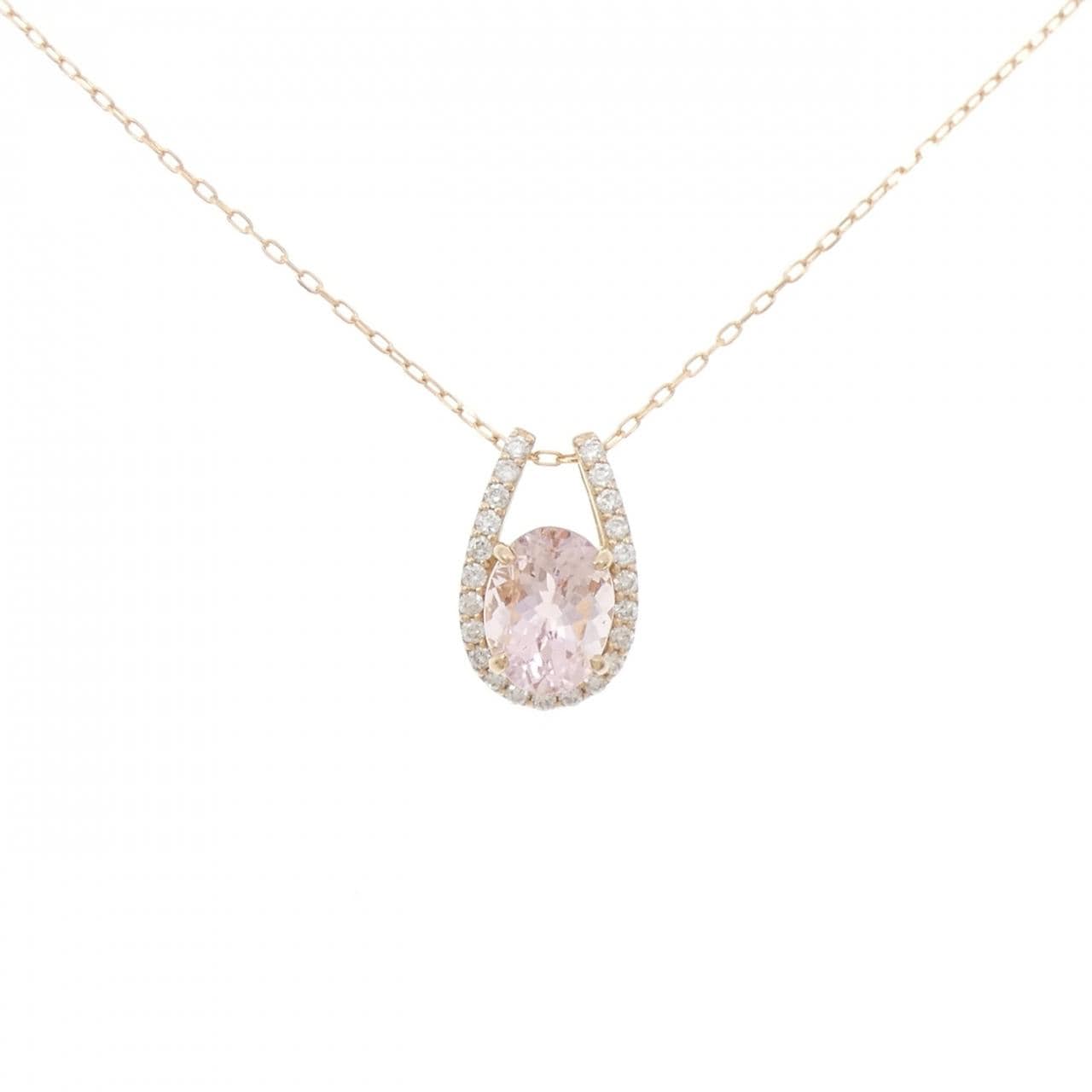 K18PG モルガナイト ネックレス 1.81CT