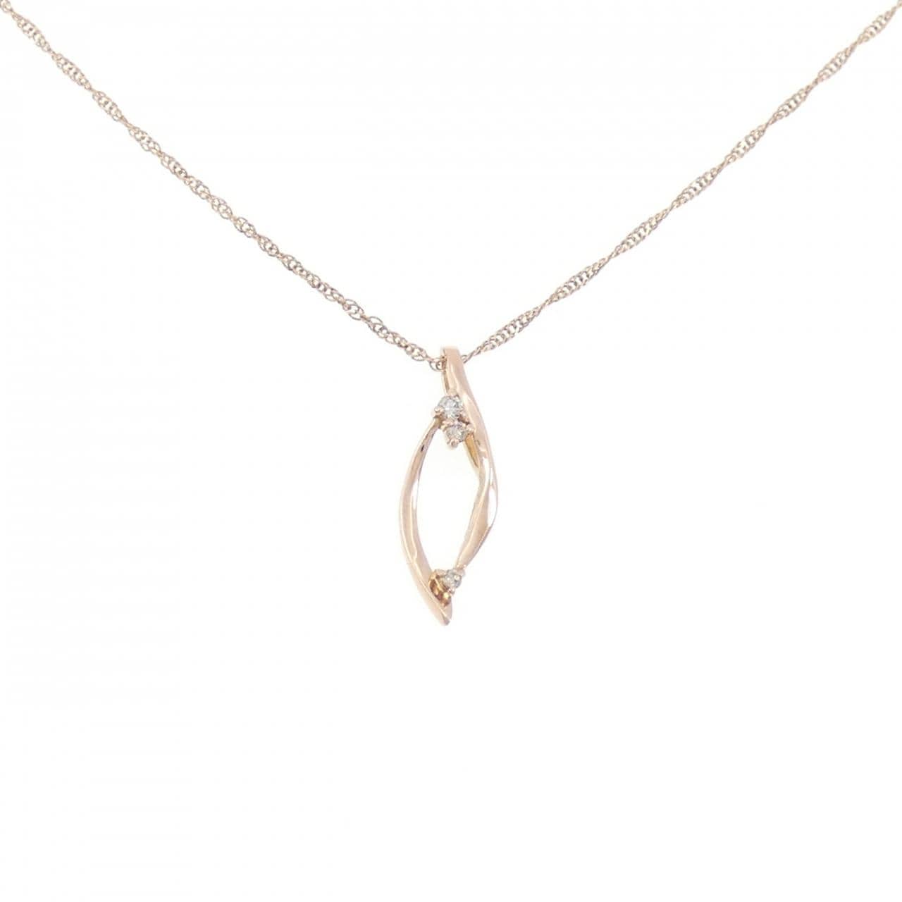 K10PG ダイヤモンド ネックレス 0.03CT