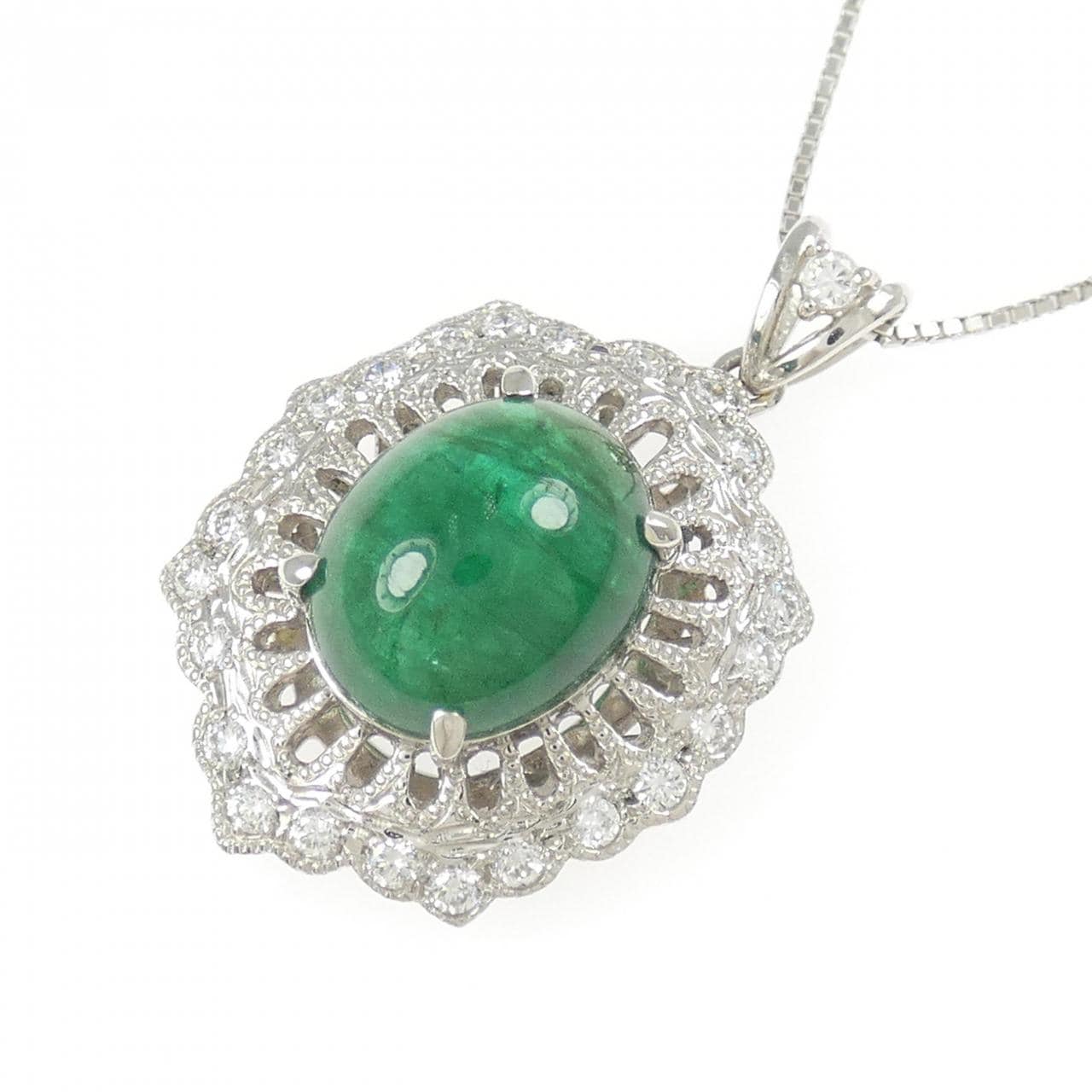 PT900/PT850 エメラルド ネックレス 5.07CT