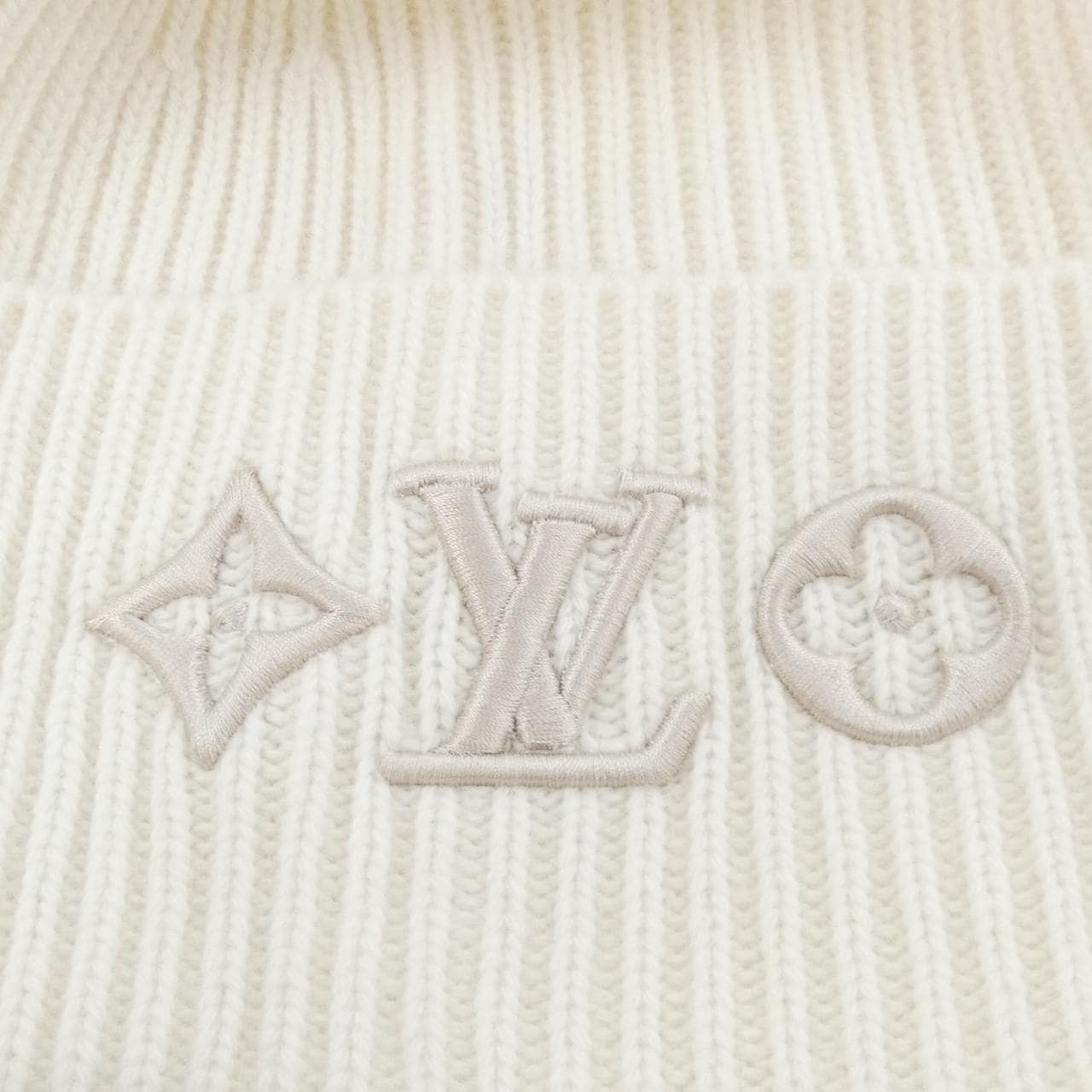ルイヴィトン LOUIS VUITTON ビーニーLVヘッドライン M77873 ニットキャップ