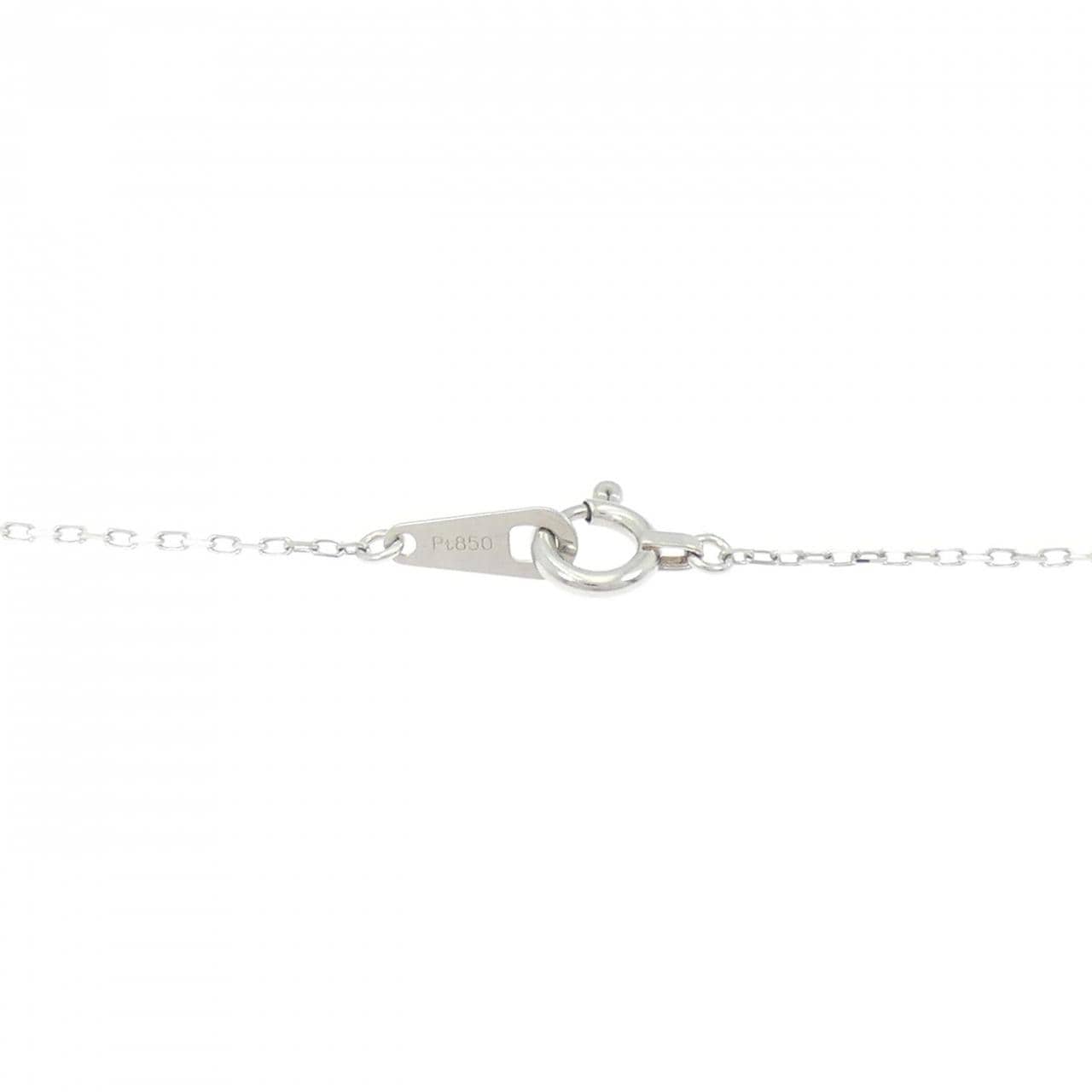 PT950/PT850 バタフライ ダイヤモンド ネックレス 0.07CT