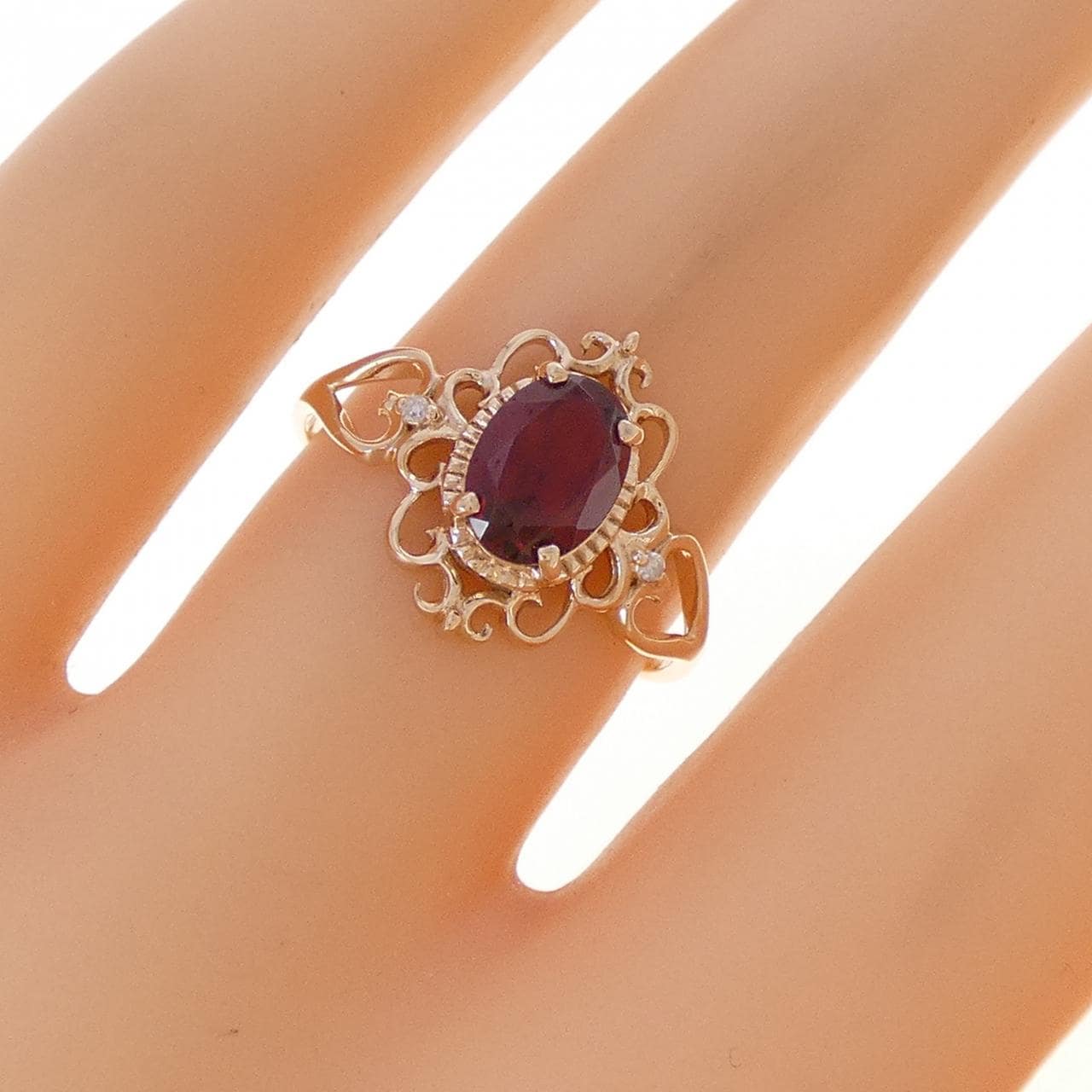 K10PG ガーネット リング