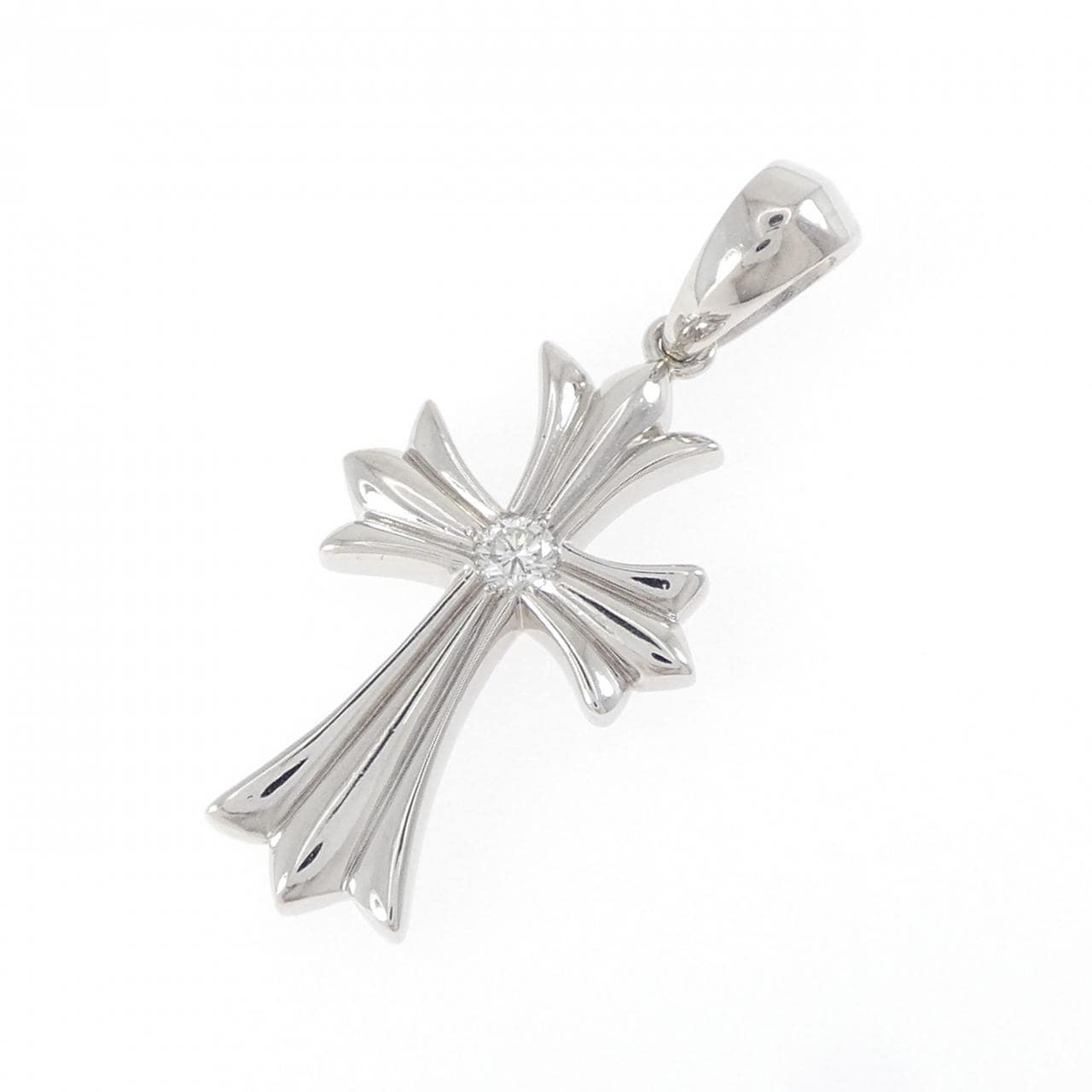 PT900 クロス ダイヤモンド ペンダント 0.10CT