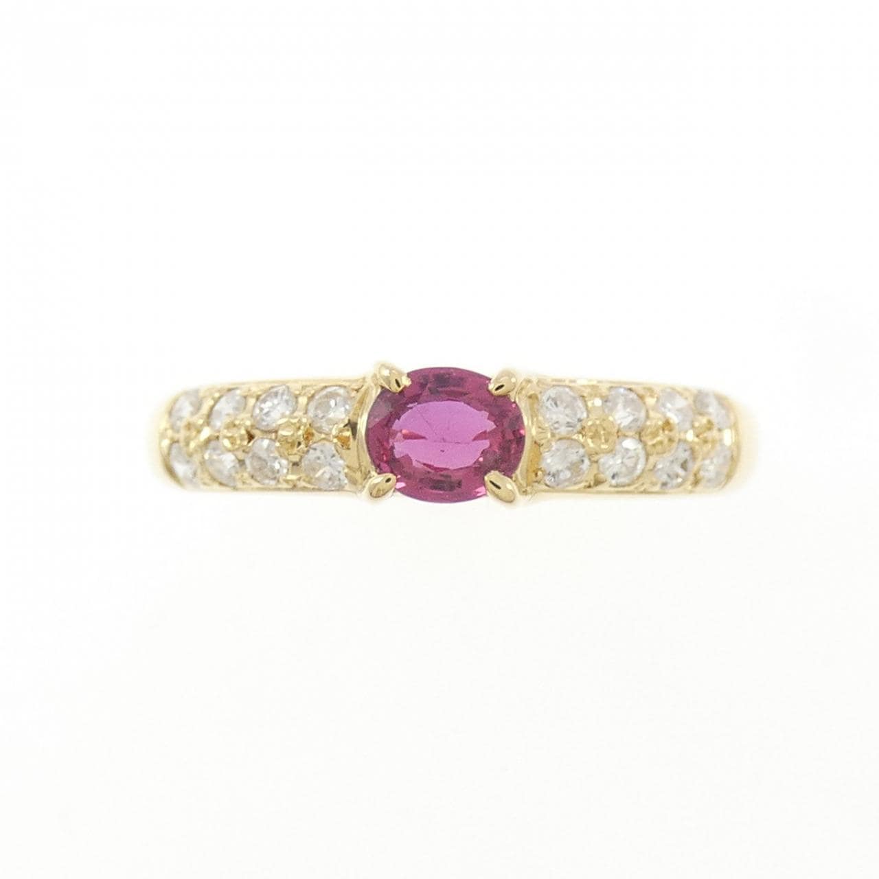 K18YG ルビー リング 0.30CT