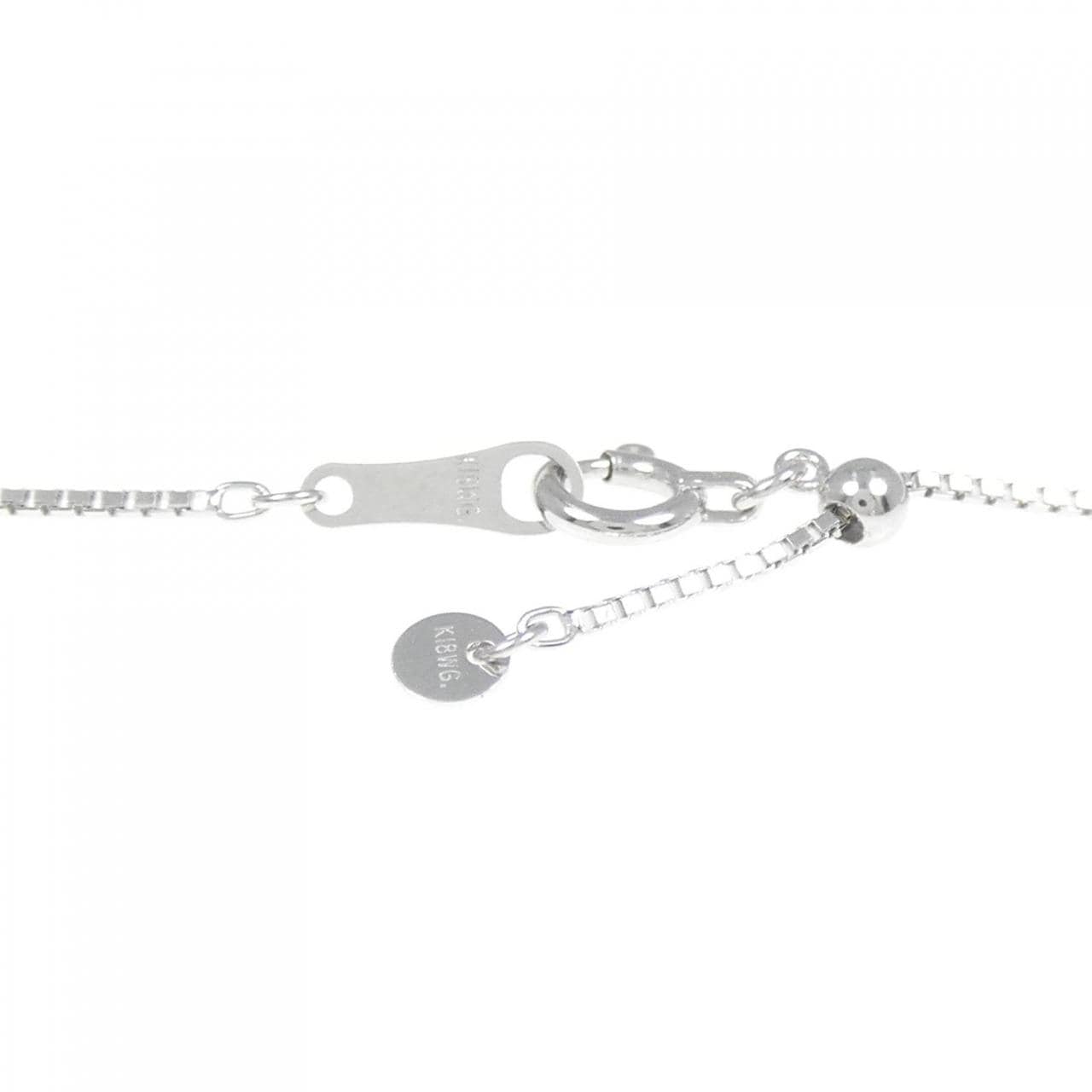 K18WG White Butterfly Pearl Necklace 13.3mm