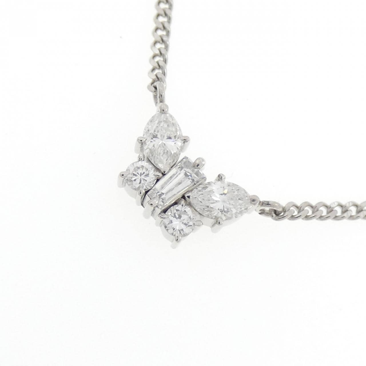 PT850 バタフライ ダイヤモンド ネックレス 0.46CT
