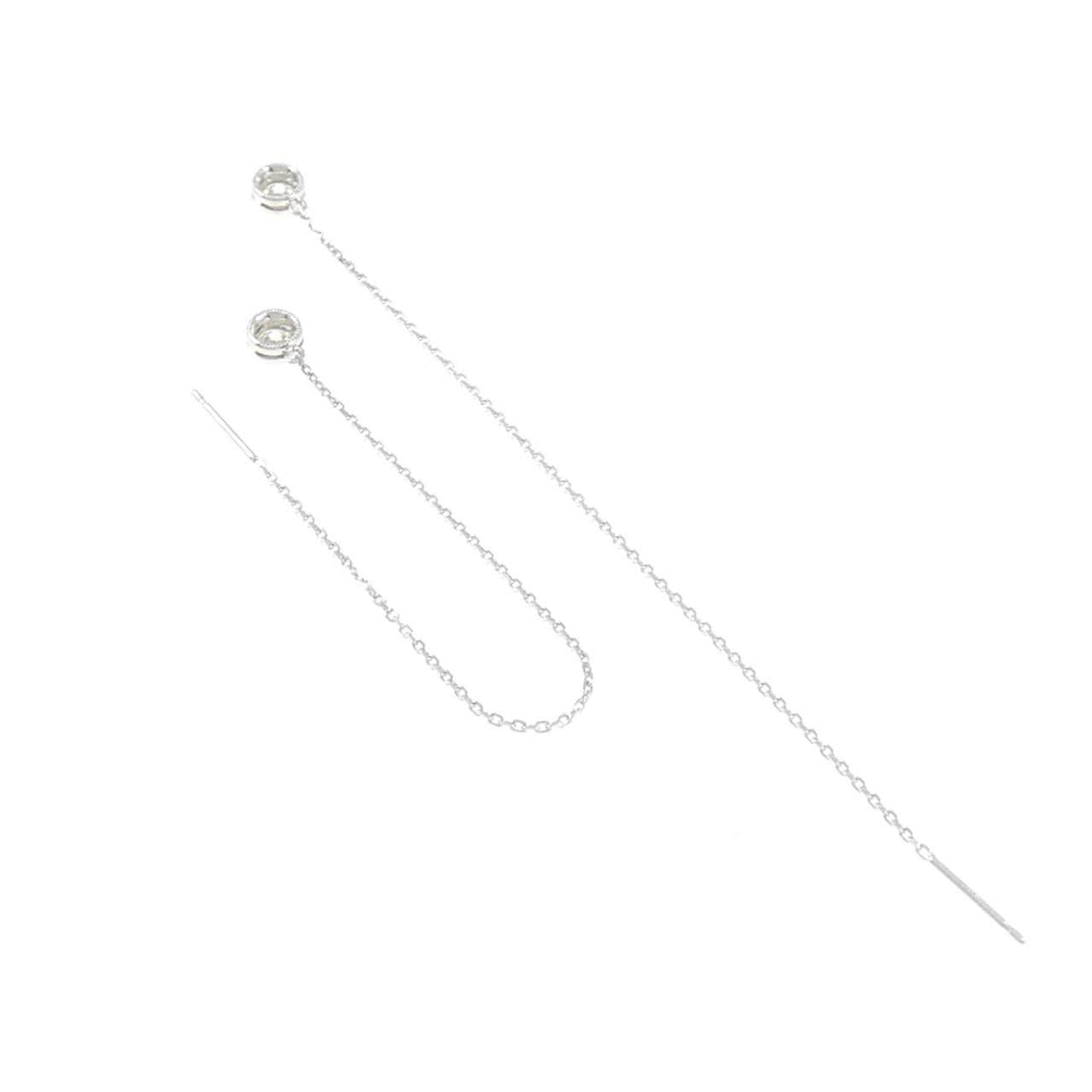 K18WG ダイヤモンド ピアス 0.42CT