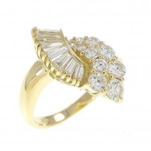K18YG ダイヤモンド リング 0.85CT