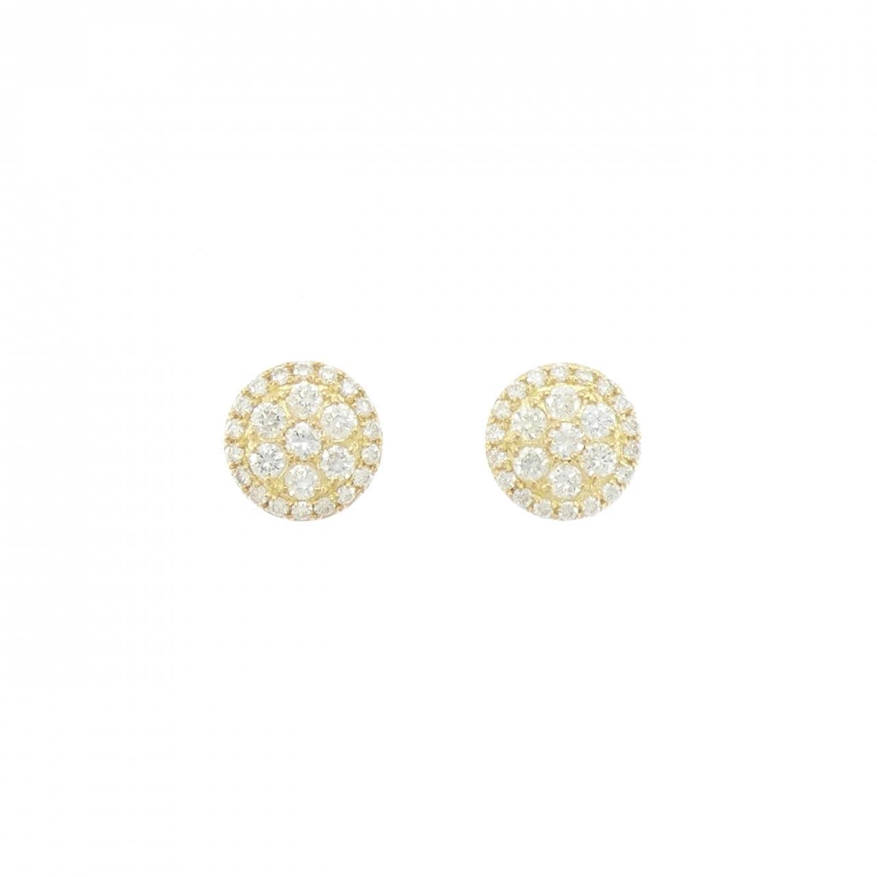 [再加工款] K18YG鑽石耳環0.60CT