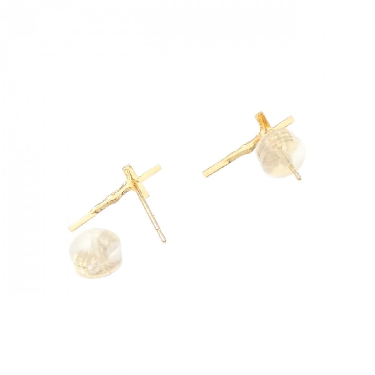 【新品】K18YG クロス ピアス