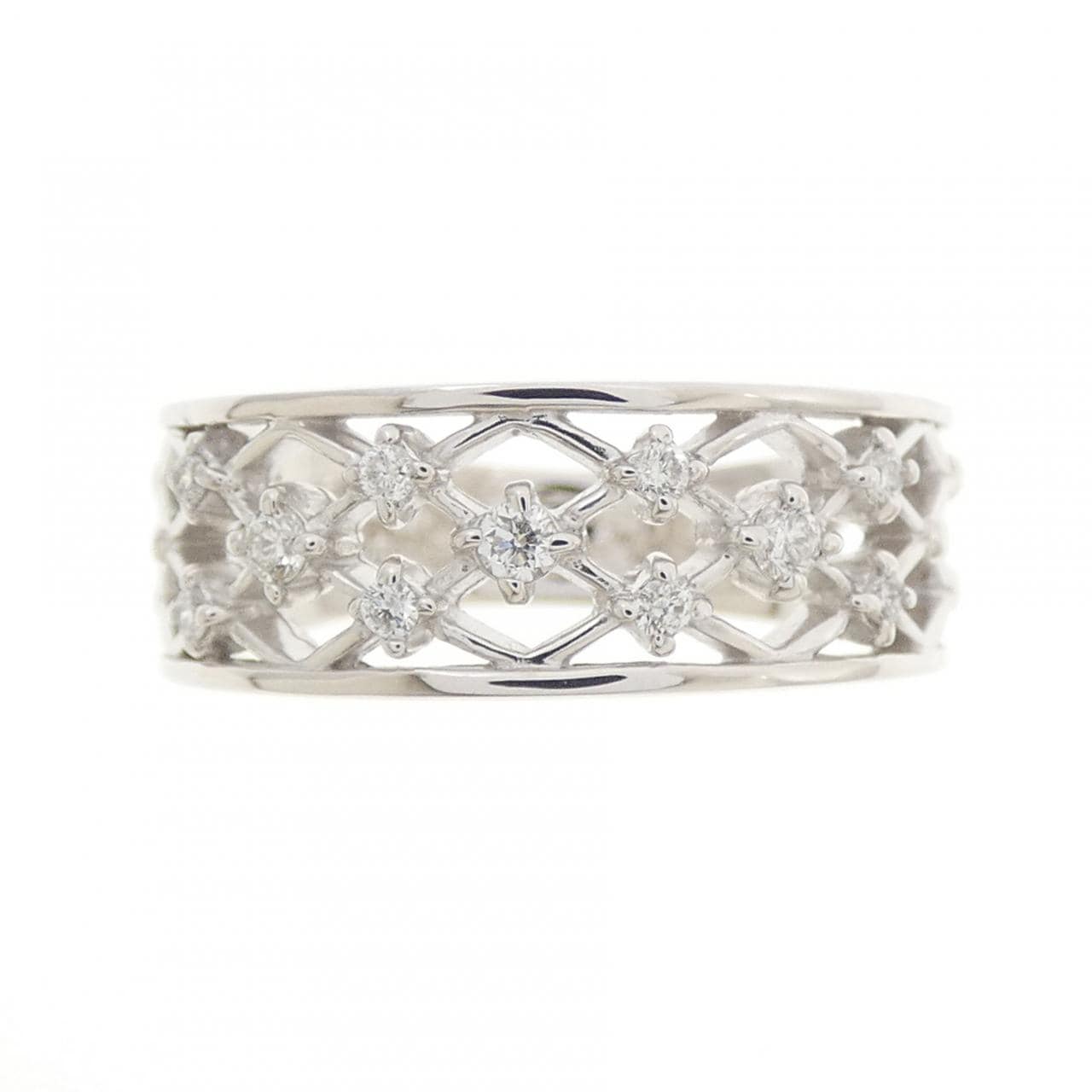 K18WG ダイヤモンド リング 0.14CT