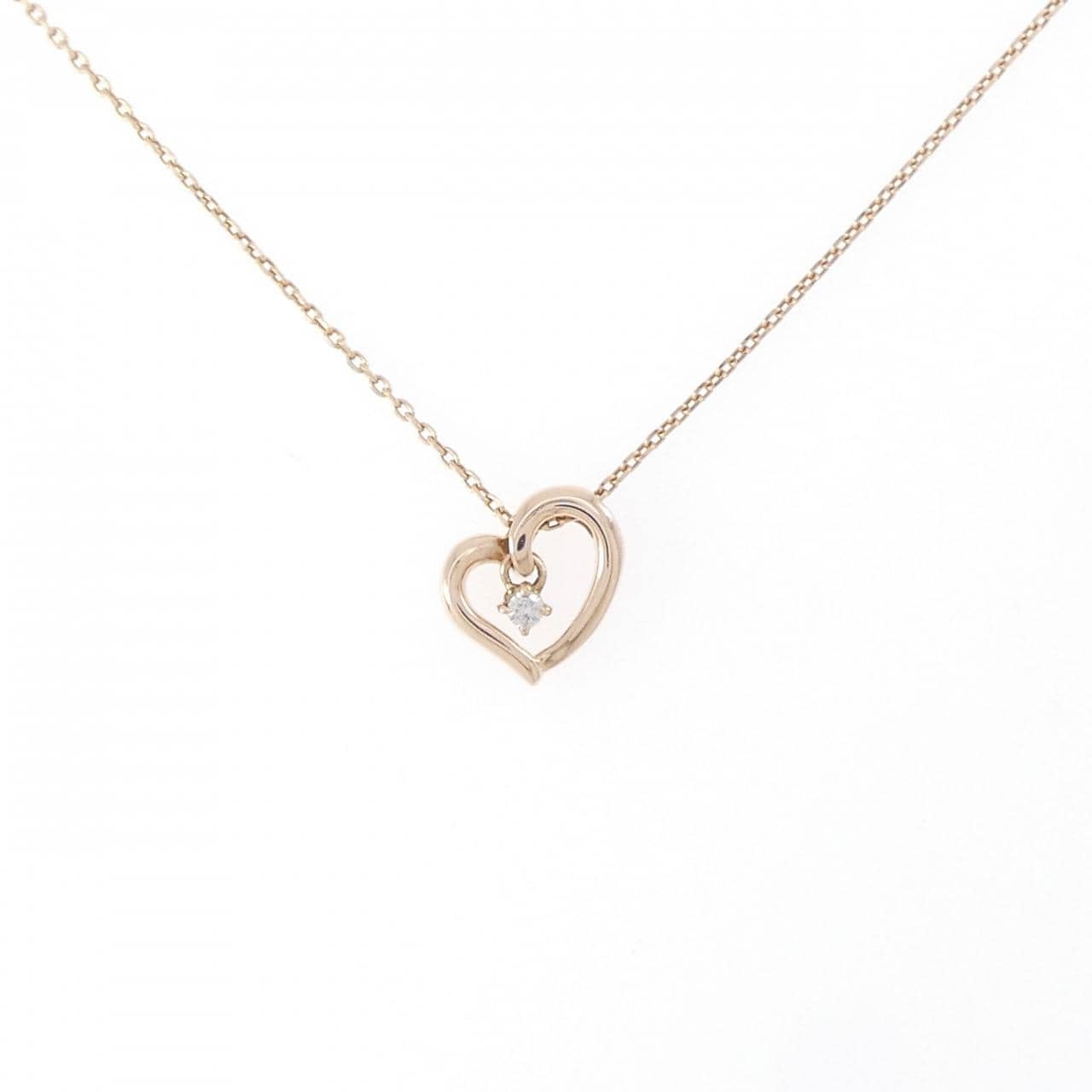 4゜C ハート ダイヤモンド ネックレス 0.02CT