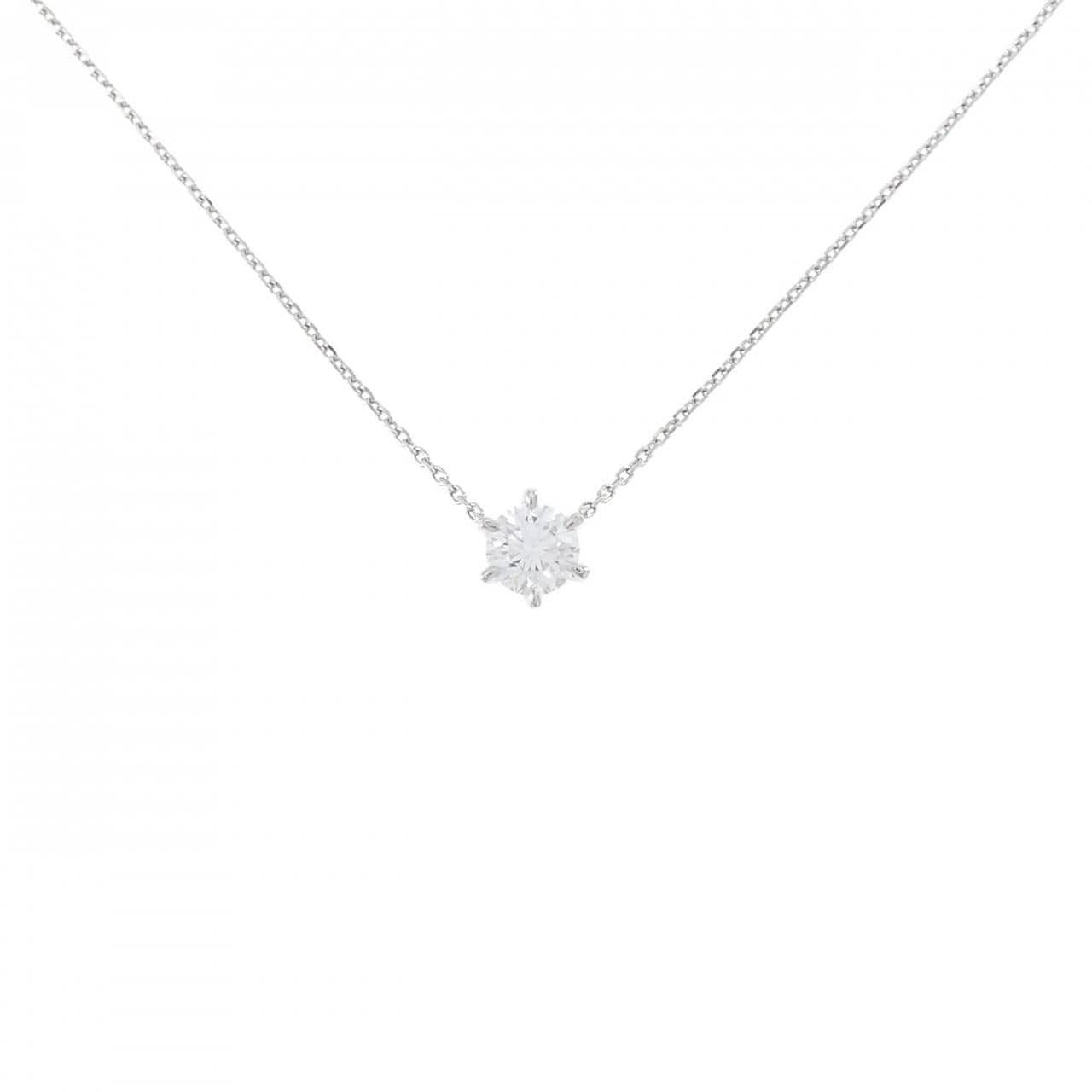 PT850 ダイヤモンド ネックレス 0.346CT D IF 3EXT H&C