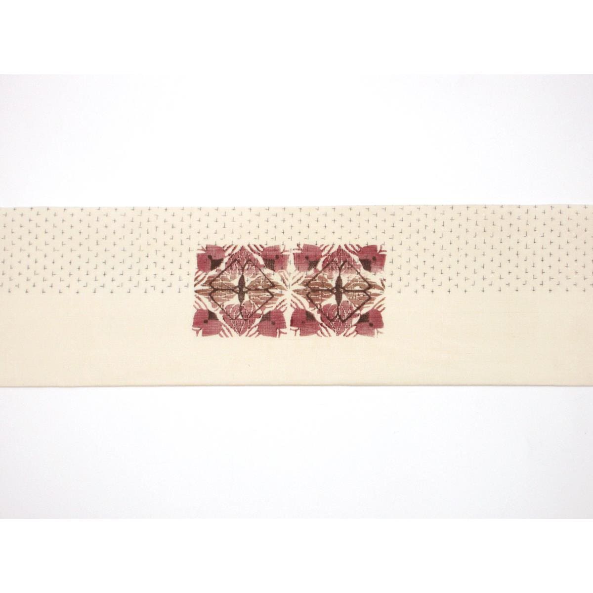 名古屋帯　紬織　友禅加工