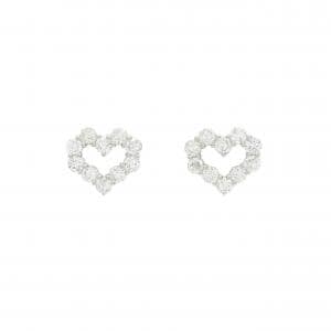 PT900 ハート ダイヤモンド ピアス 0.82CT