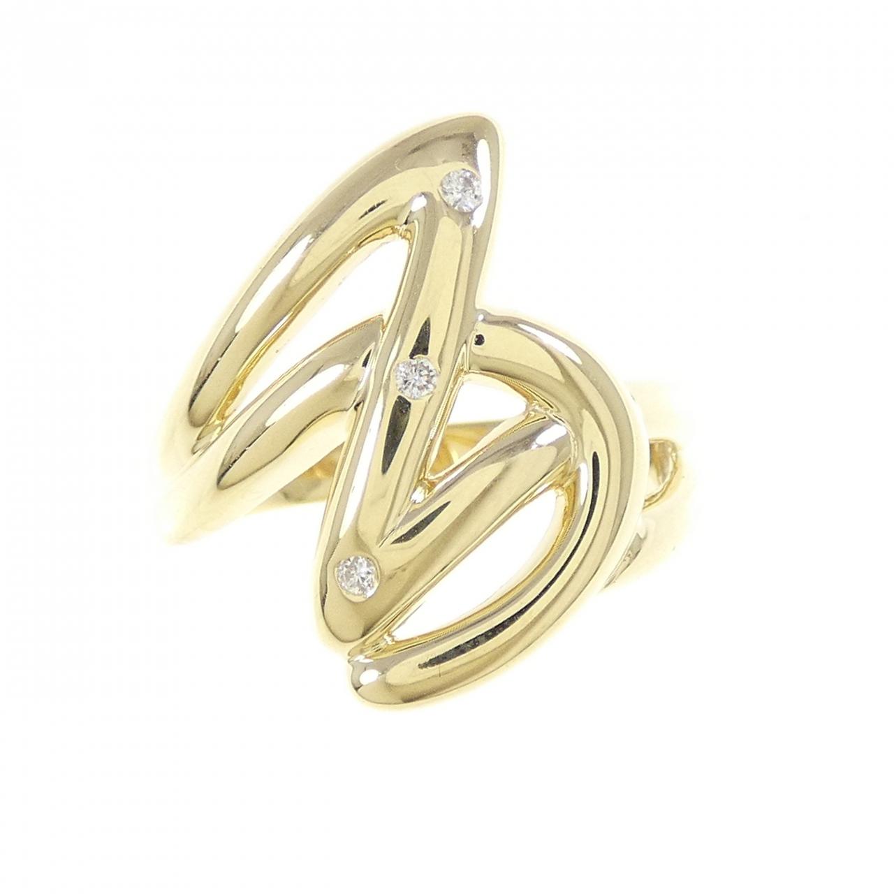 K18YG ダイヤモンド リング 0.03CT