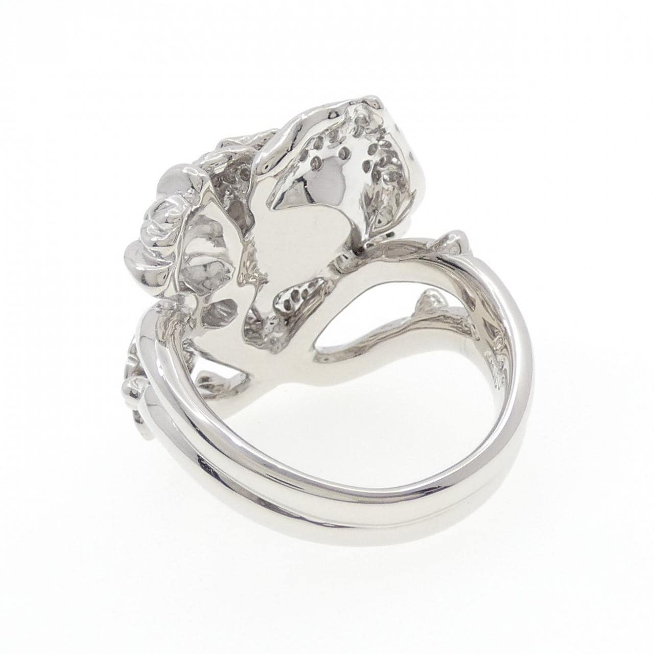 PT900 ローズ パヴェ ダイヤモンド リング 0.80CT