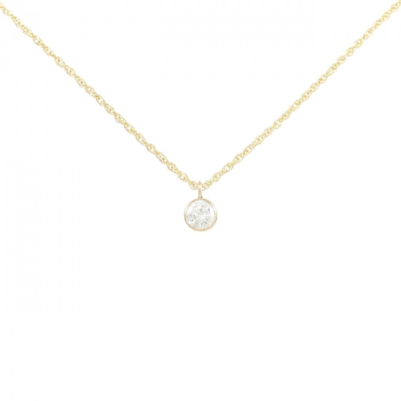 K18YG ソリティア ダイヤモンド ネックレス 0.31CT
