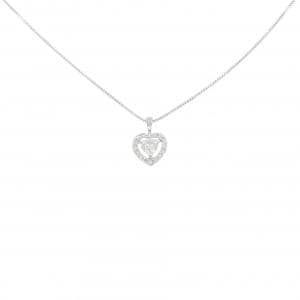 K14WG/K18WG ハート ダイヤモンド ネックレス 0.134CT