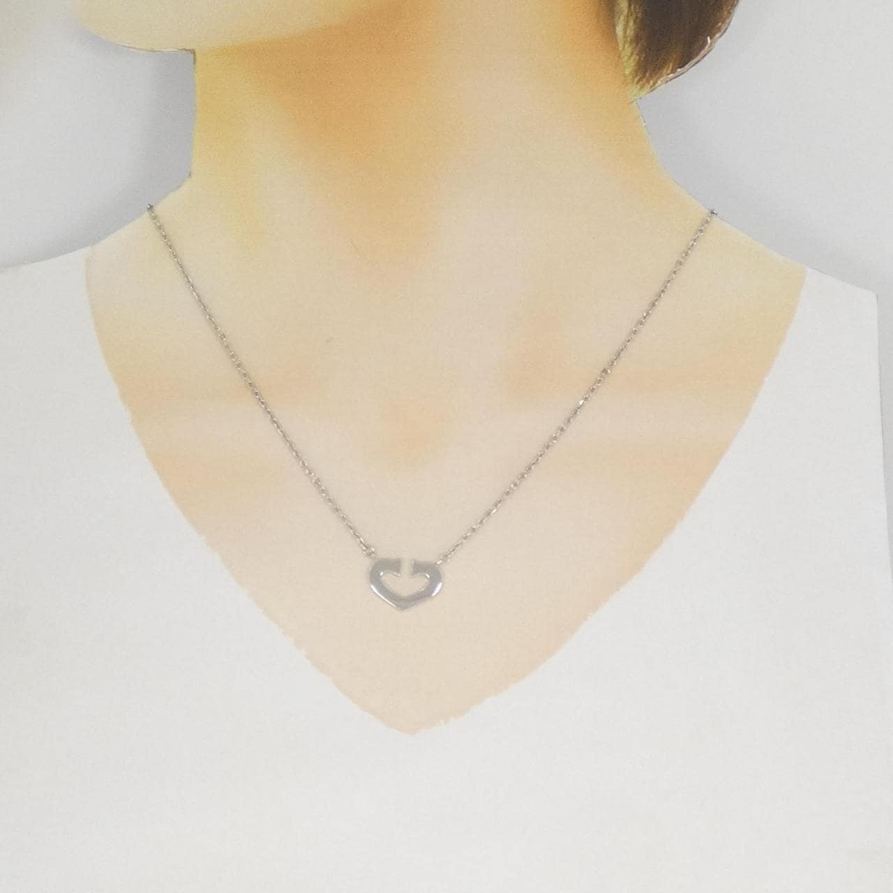 カルティエ Cハート ネックレス