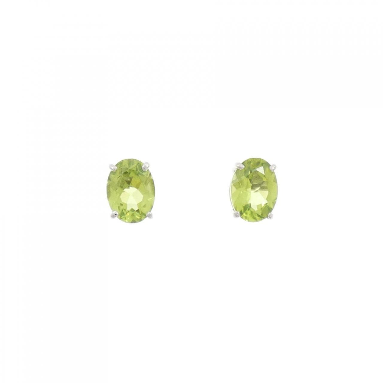 K18WG ペリドット ピアス 2.40CT