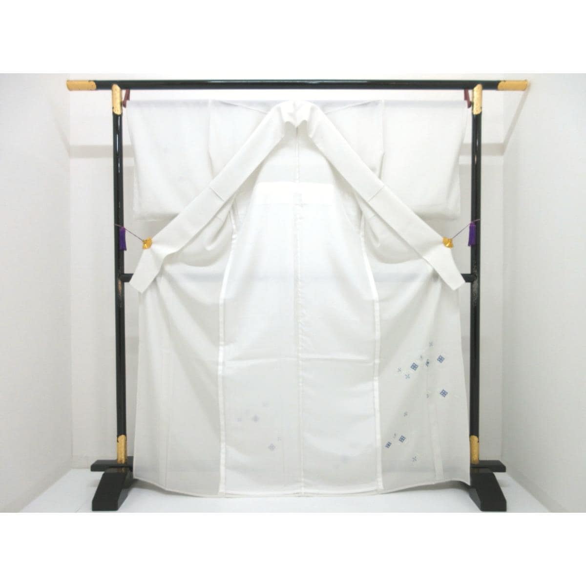 【新品】単衣　駒絽訪問着　友禅銀彩加工