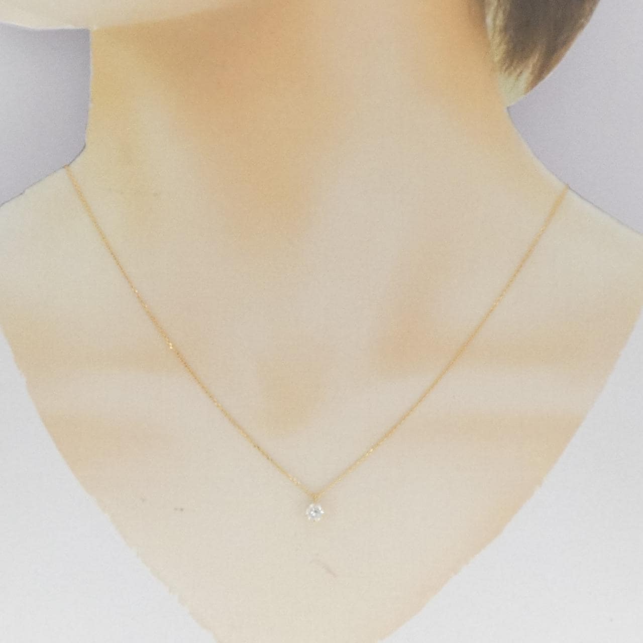 K18YG ダイヤモンド ネックレス 0.253CT G SI1 VG