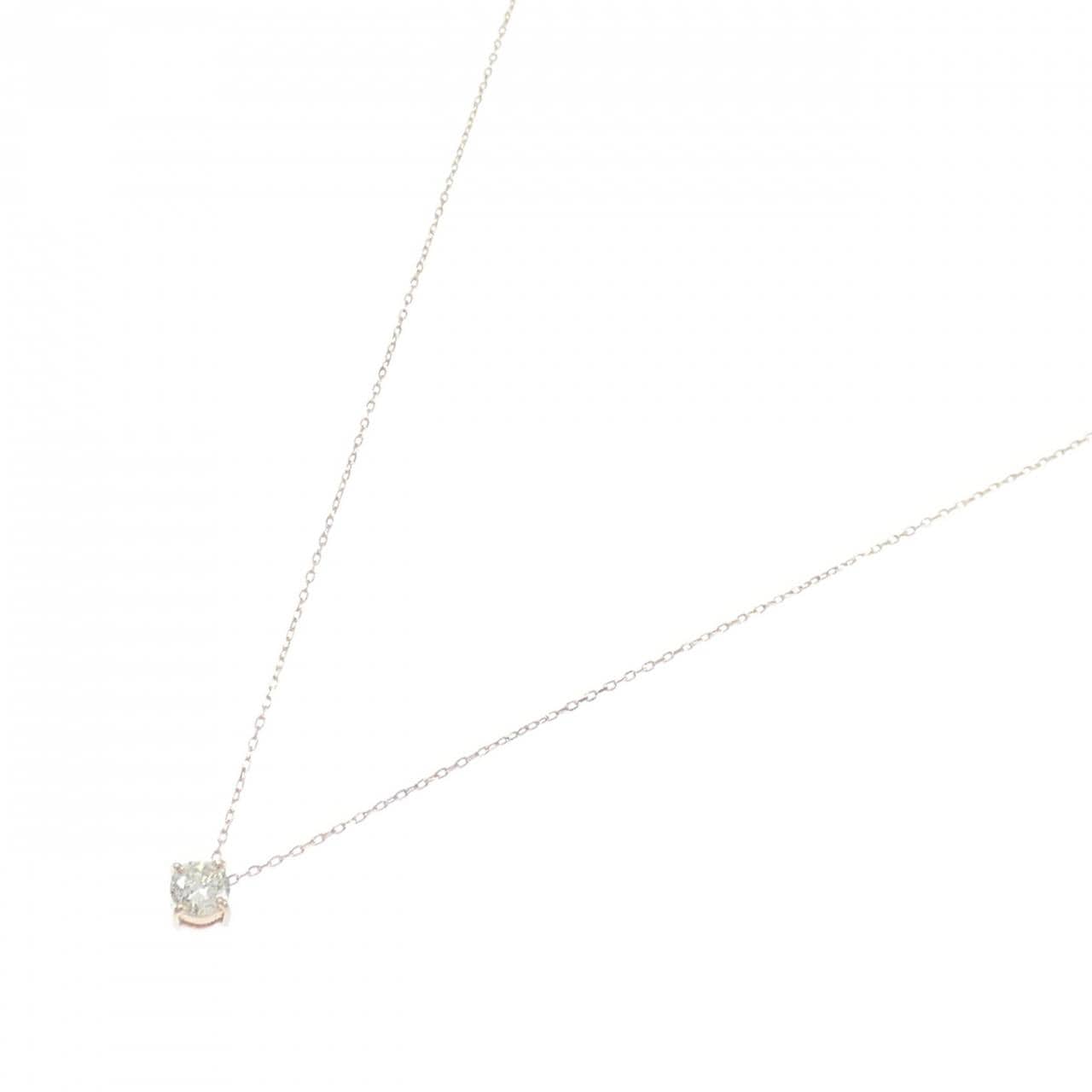 K18PG ソリティア ダイヤモンド ネックレス 0.181CT
