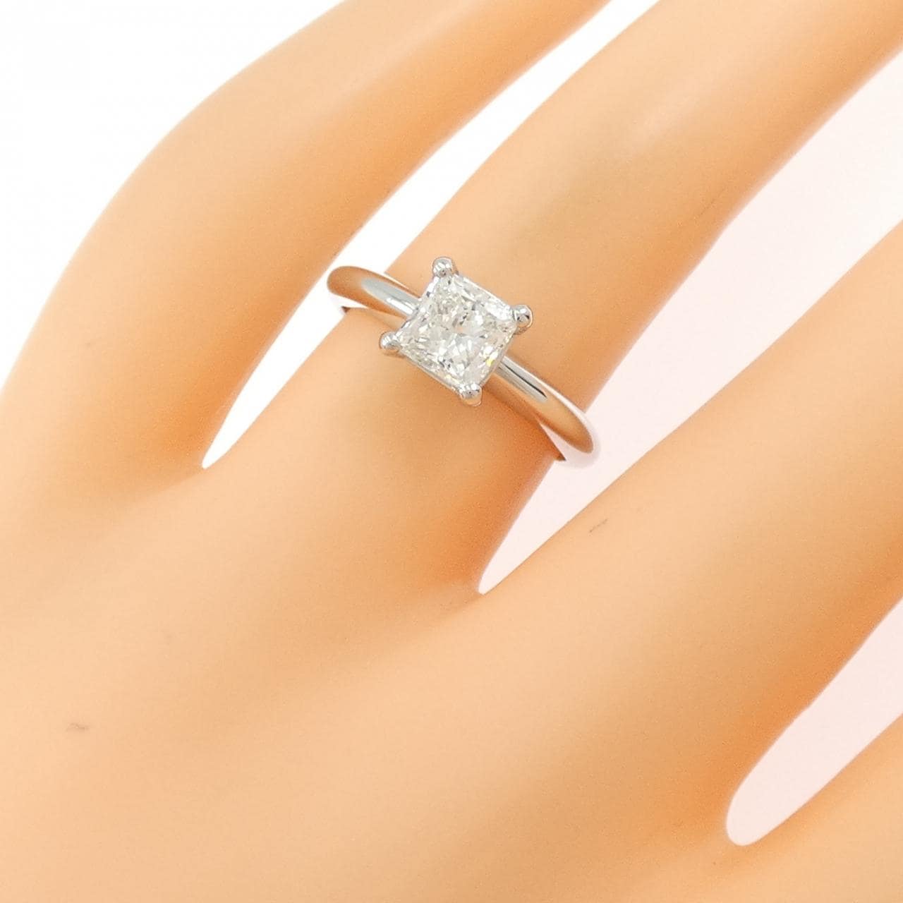 PT950 ダイヤモンド リング 1.004CT H SI2 ファンシーカット