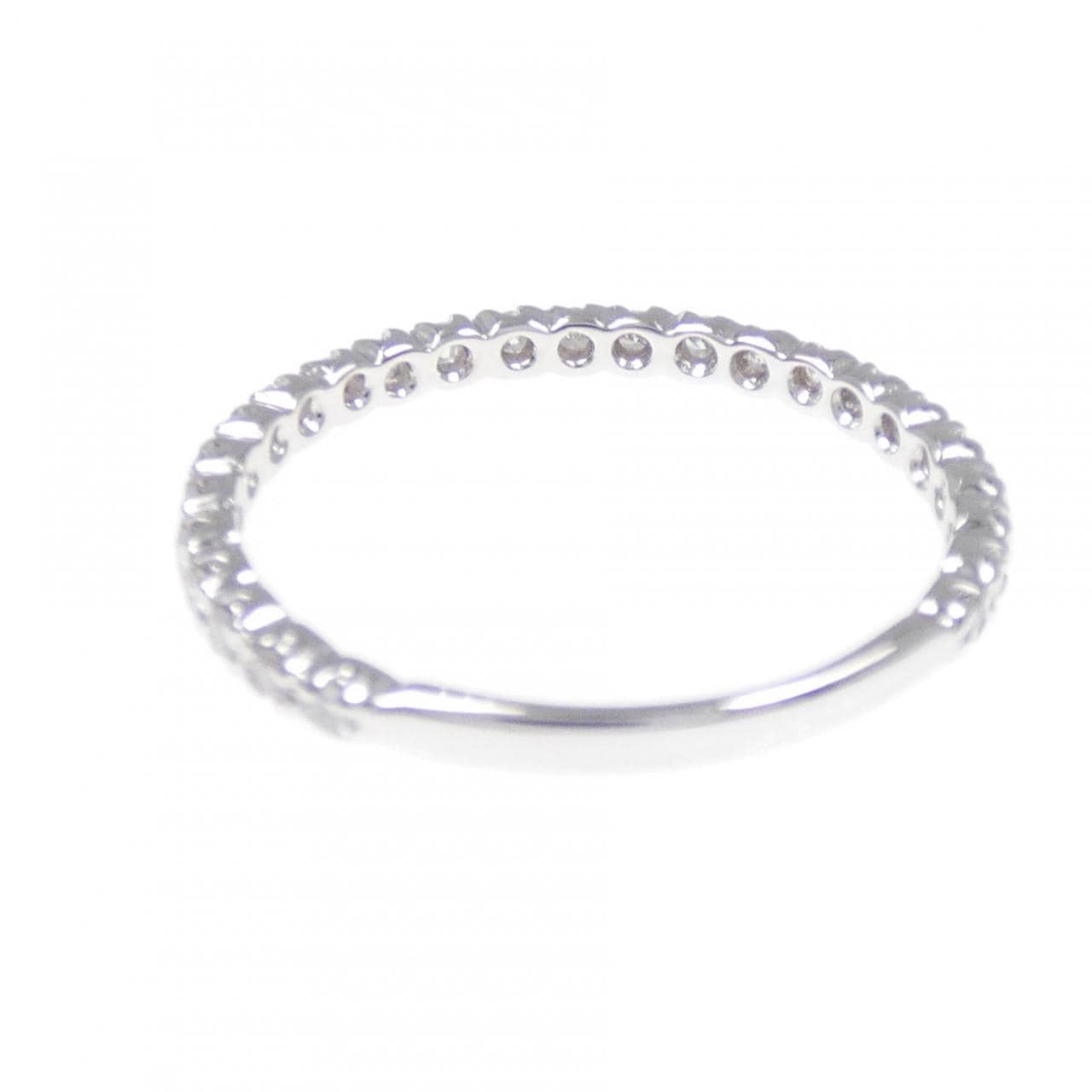 K18WG ハーフエタニティ ダイヤモンド リング 0.30CT