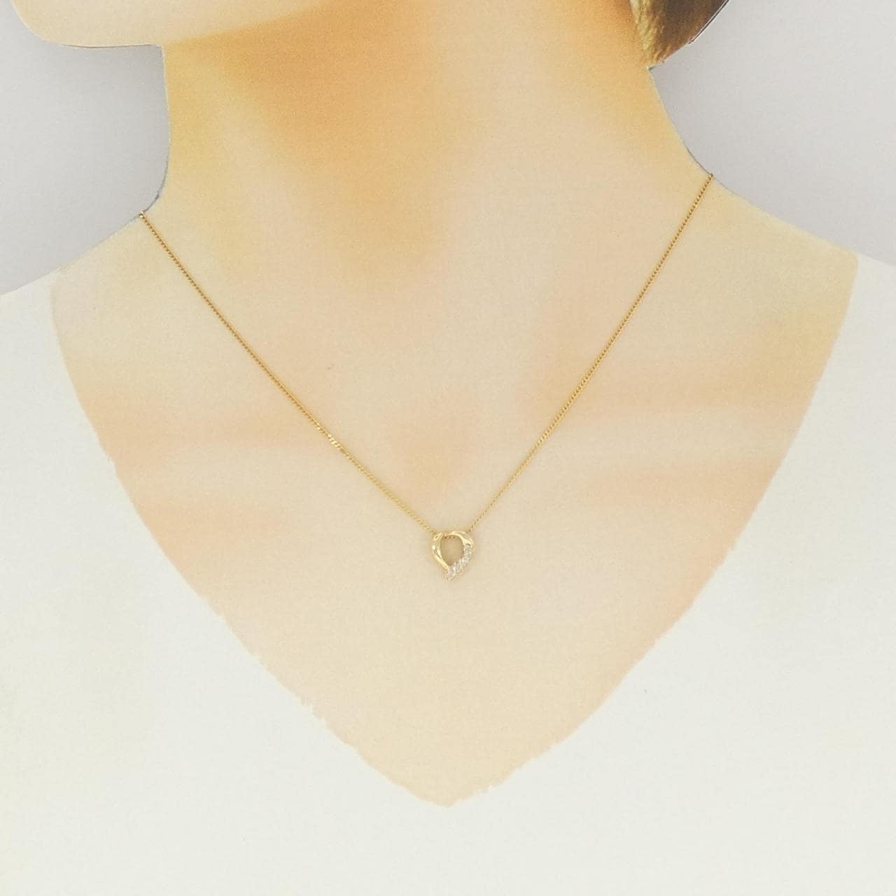 K18YG ダイヤモンド ネックレス 0.09CT
