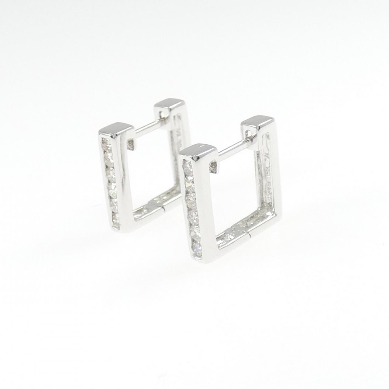 K18WG ダイヤモンド ピアス 0.36CT