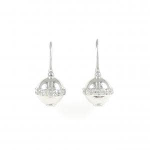 K18WG ダイヤモンド ピアス 0.14CT