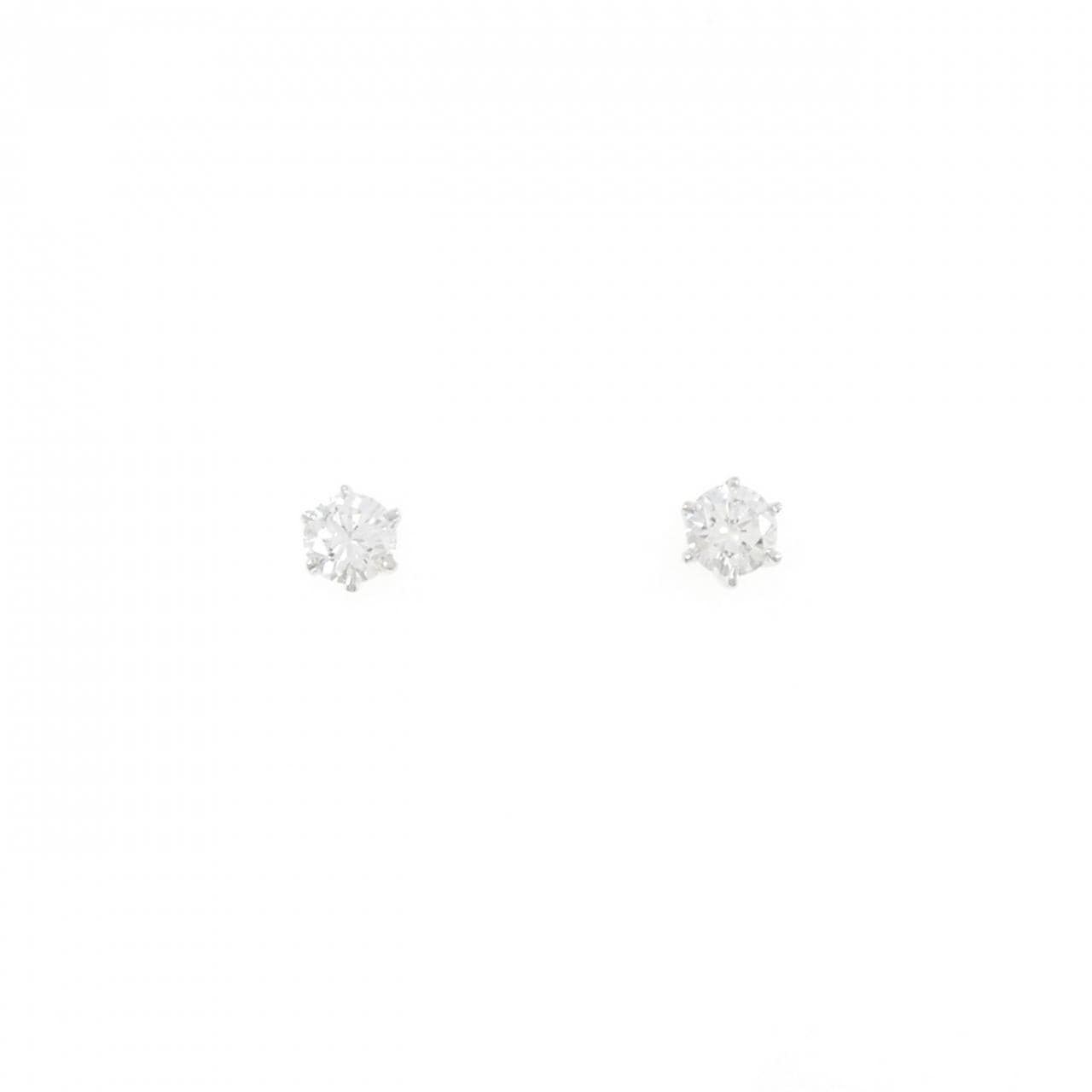 K18WG ダイヤモンド ピアス 0.211CT 0.216CT E-F SI1 VG-G