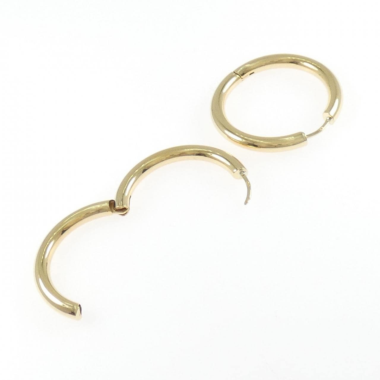 K18YG フープ ピアス