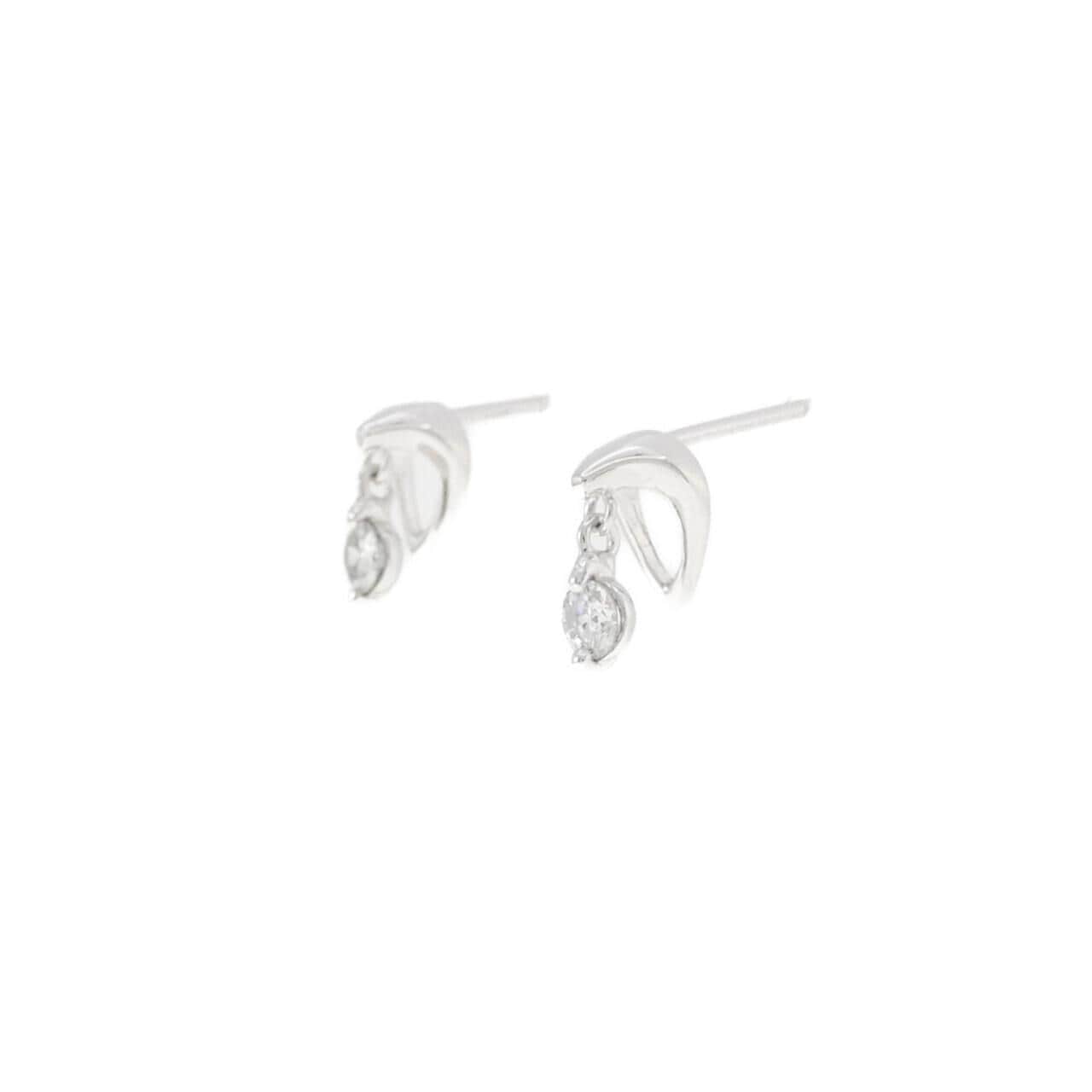 K18WG ダイヤモンド ピアス 0.20CT