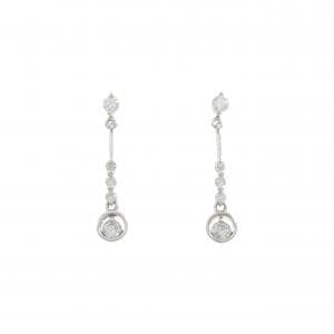 K18WG ダイヤモンド ピアス 0.32CT