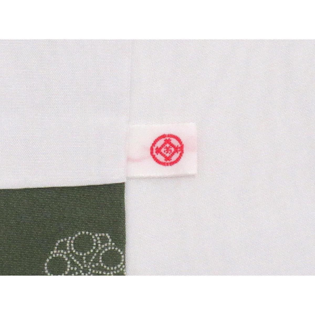 【未使用品】小紋　寺山存男　江戸小紋万筋　丸に三ツ柏　身幅Ｌ寸