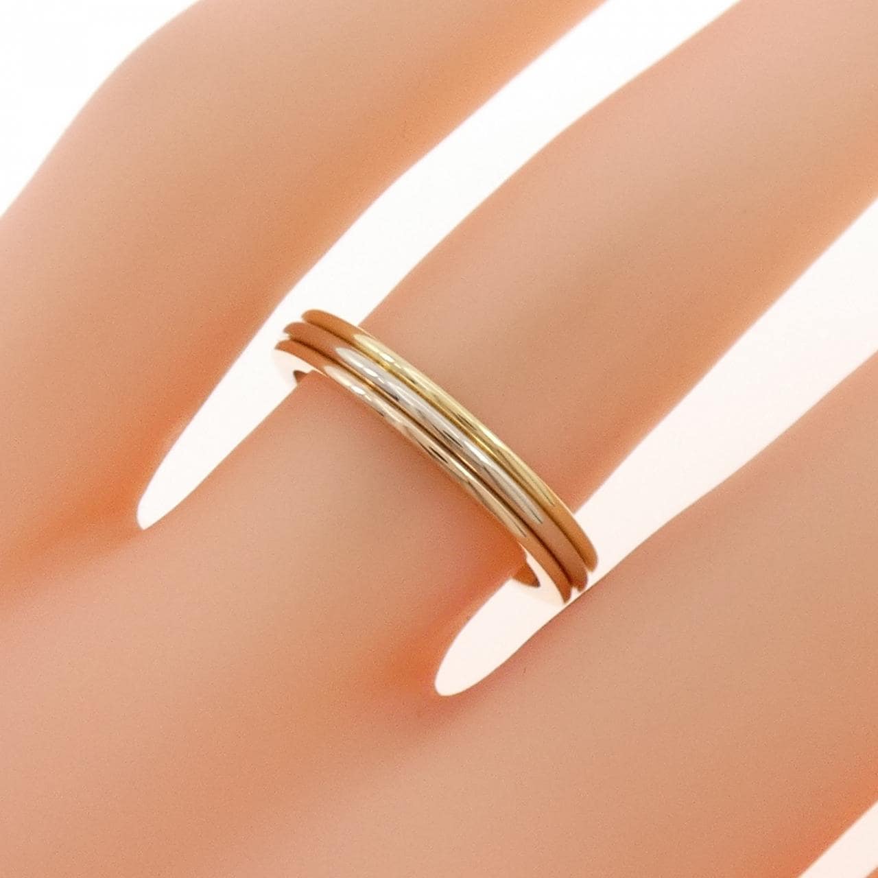 カルティエ スリーゴールドウェディング リング