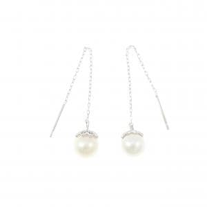 K10WG 淡水パール ピアス 6.4mm