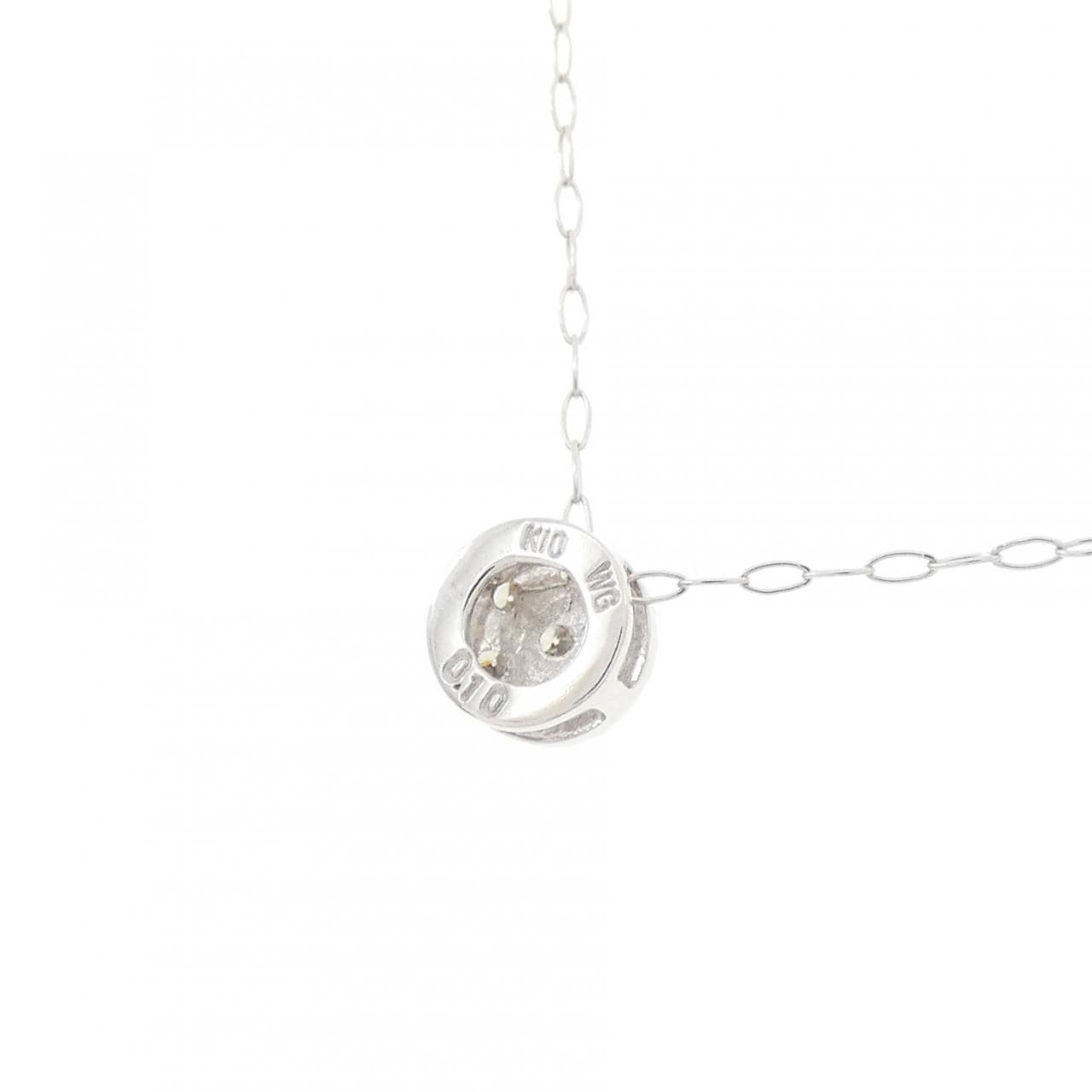 K10WG ダイヤモンド ネックレス 0.10CT