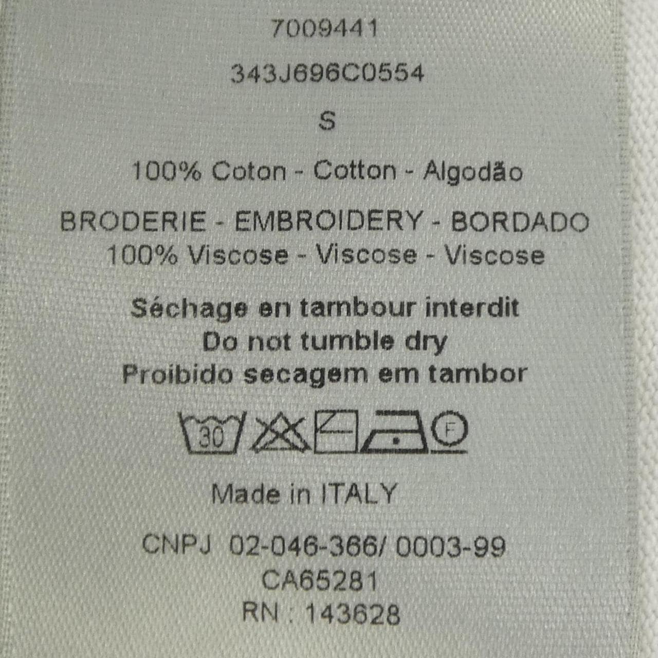 ディオール DIOR CHRISTIAN DIOR COUTURE Tシャツ 343J696C0554 Tシャツ