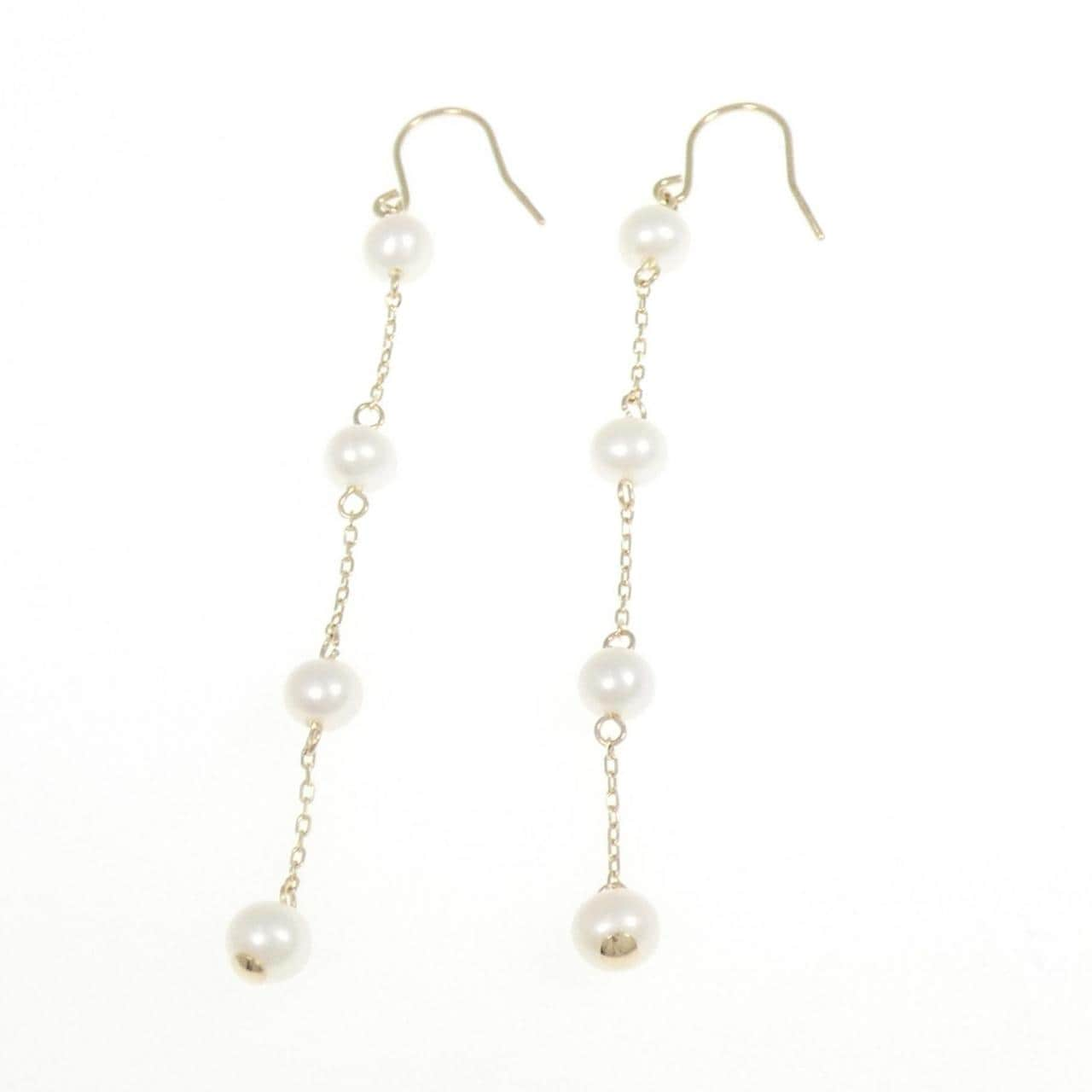 K10YG freshwater pearl earrings